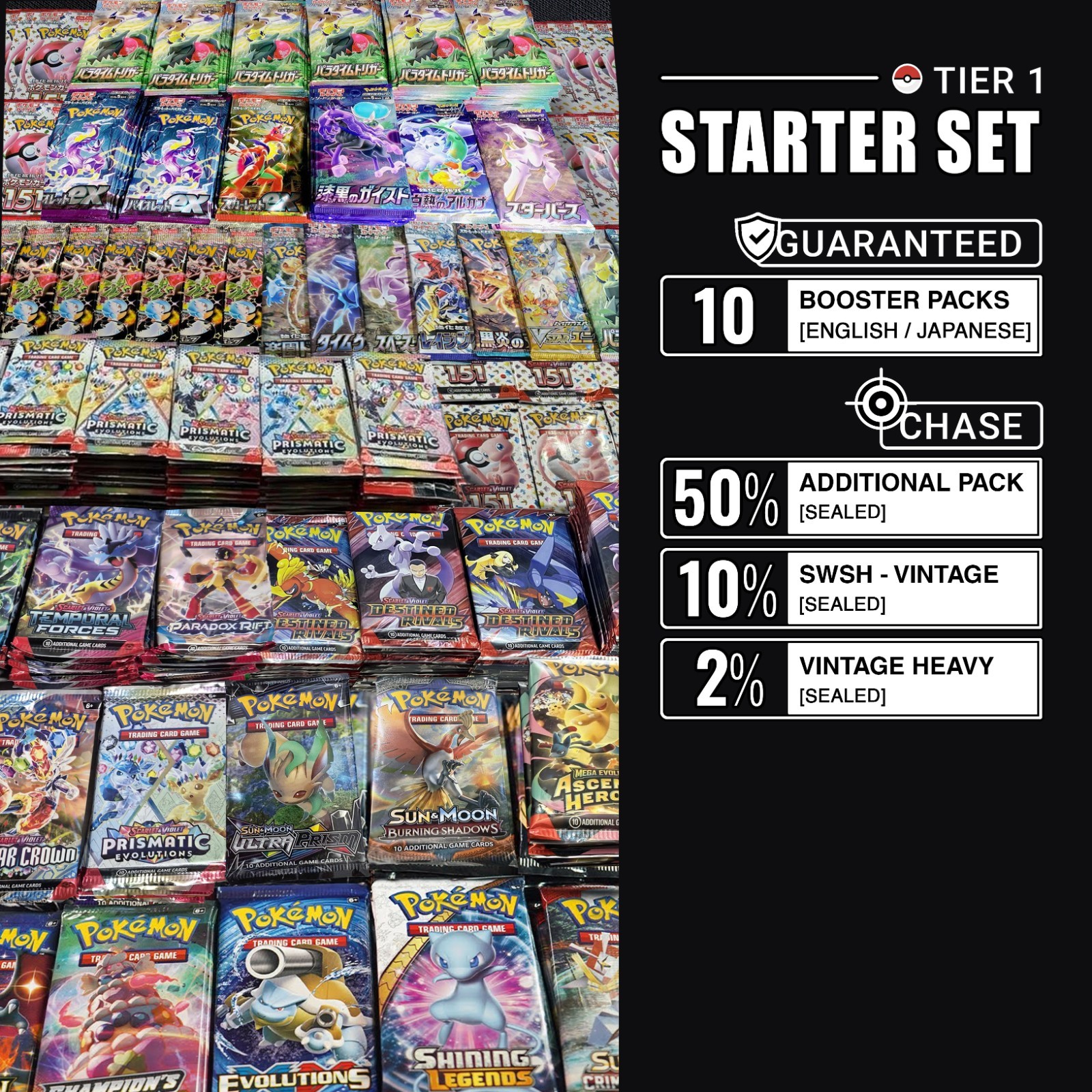 POKEMON BOOSTER PACKS LOT - x10/x20 - SEALED VINTAGE, MODERN - ENG, JAP