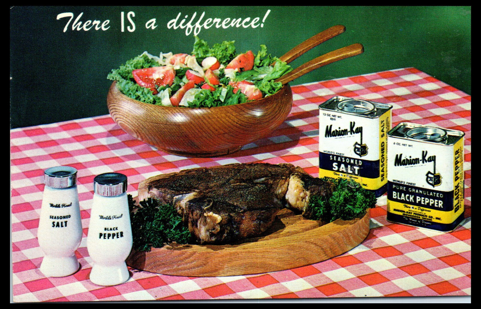 1968 Marion Kay Seasoned Salt Uncle Hanks Pancake Cottage Louisville KY Postcard