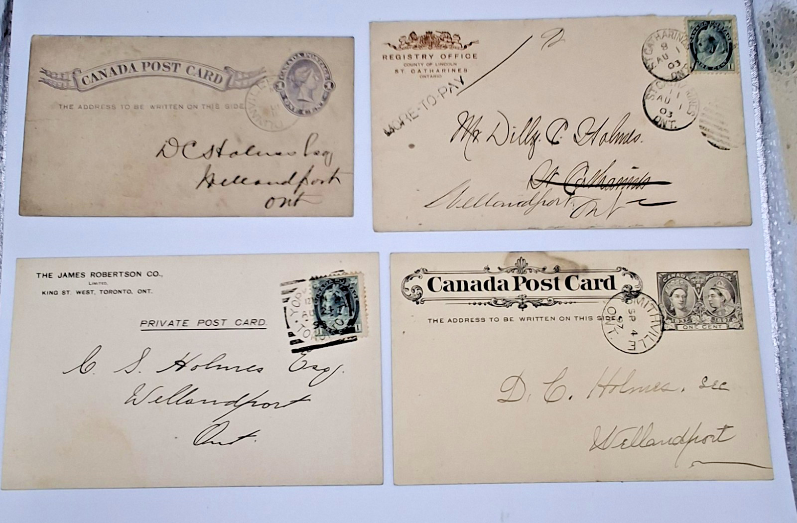 Dilly C. Holmes Wellandport Ontario Historical 58 Documents 1875-1930