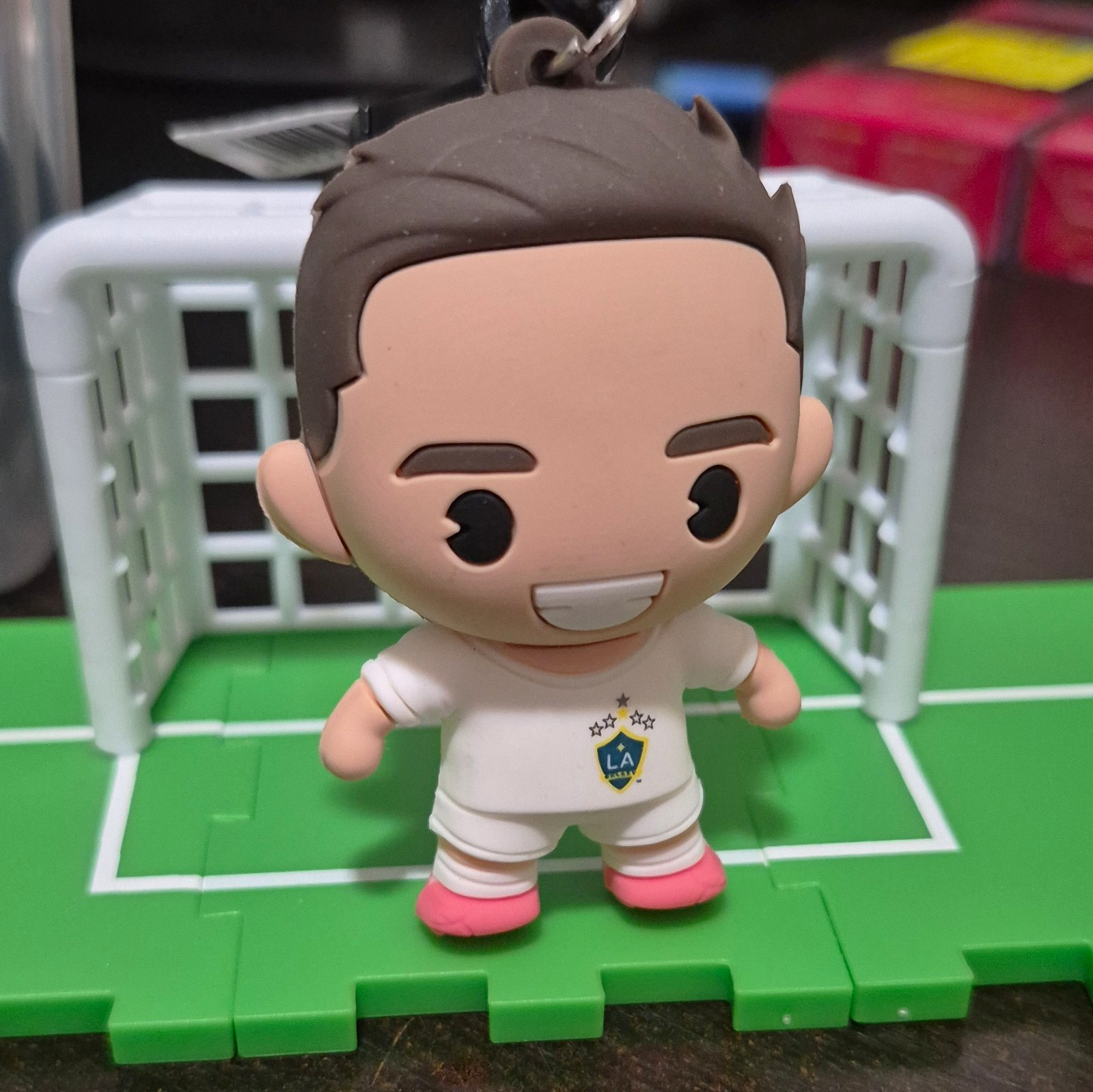 MLS Riqui Puig #10 Figure Keychain Keyring Detachable Plastic White/Brown