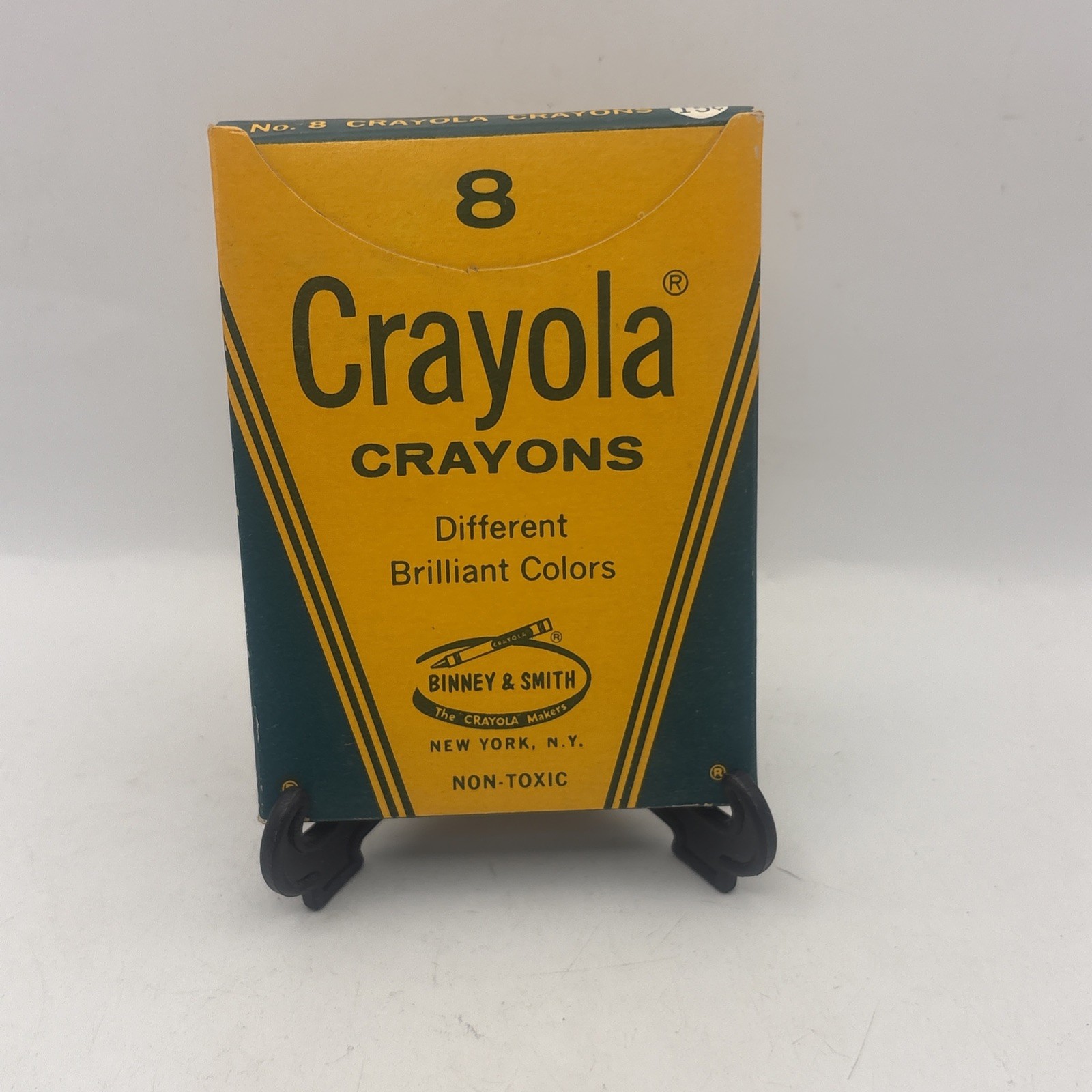 Vintage 1950s Crayola No 8 Crayon Box Binney & Smith 15¢ 15 Cent Full   Set of 8