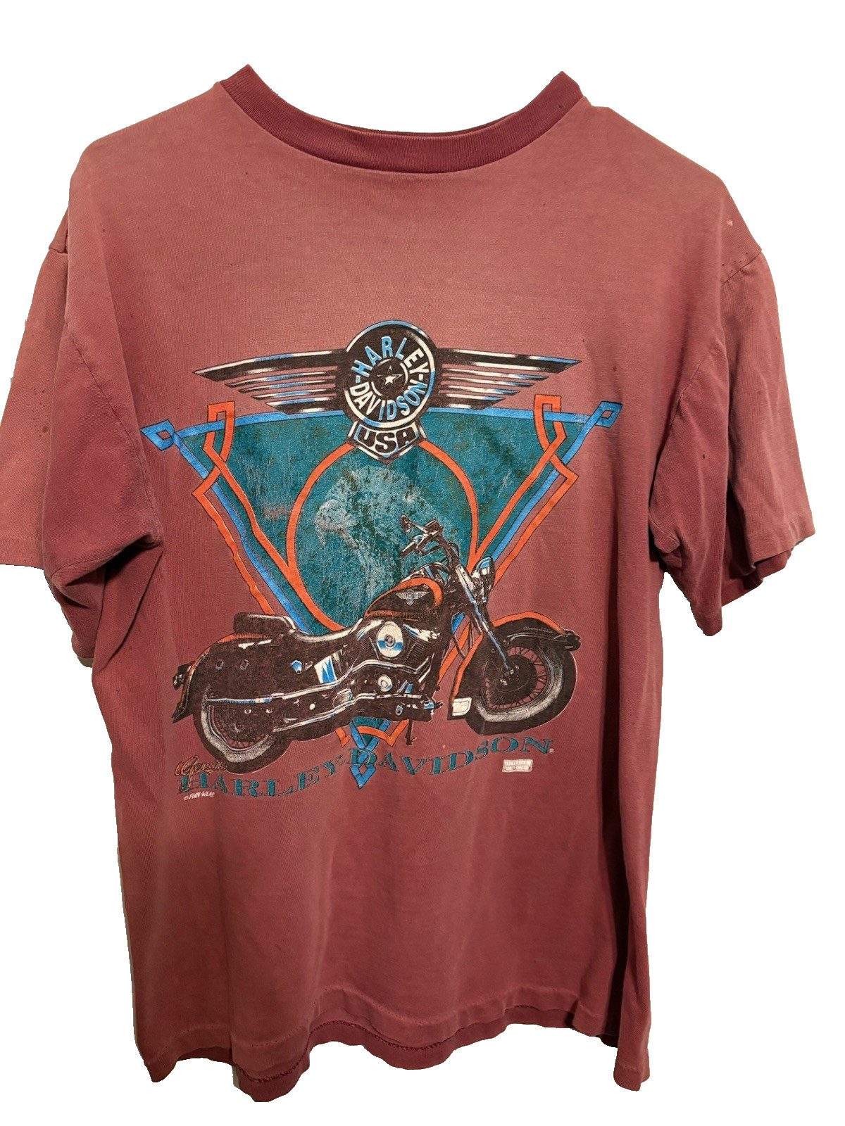 80s Harley Davidson Vintage T-shirt made in USA graphics fun wear inc. size M