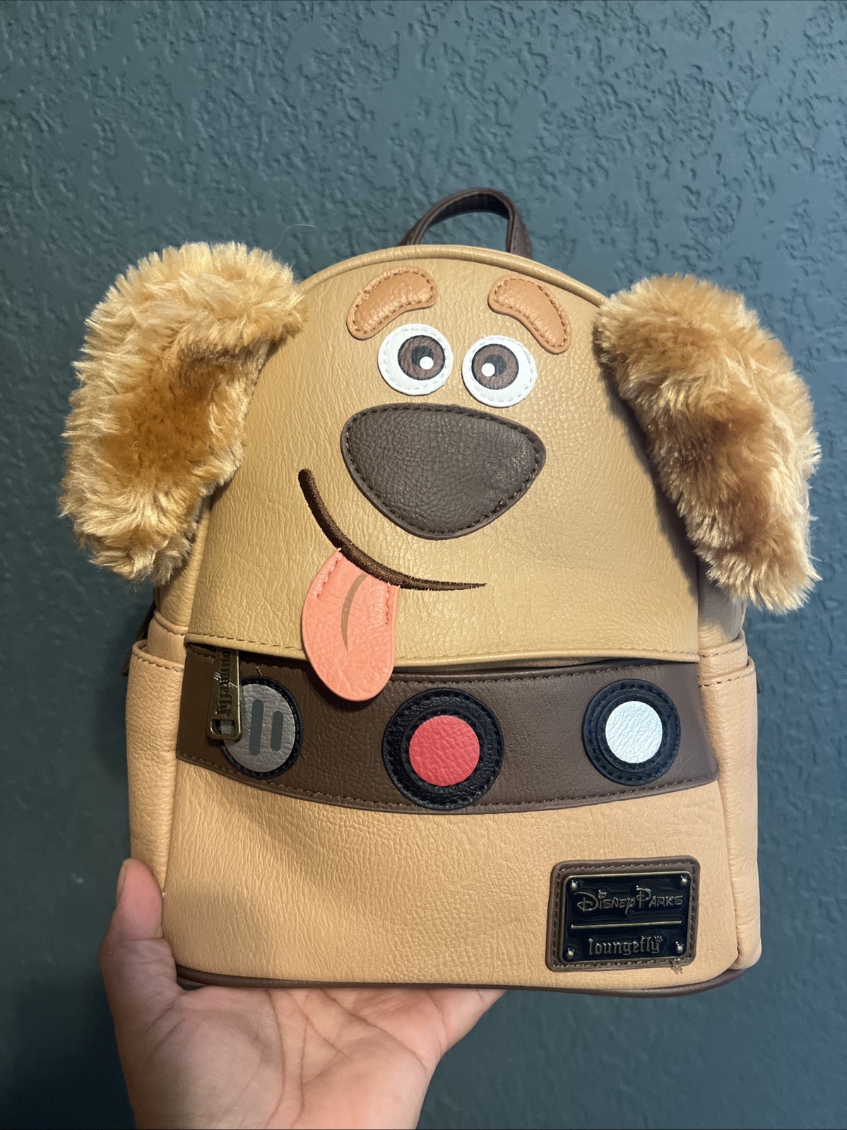 NEW Disney Parks Loungefly 2021 Pixar Up Brown Faux Fur DUG Backpack 🔥