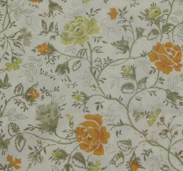 VTG 1970s JC Penneys Percal Juliet~2 Pillow Case~Orange Yellow Floral~33\