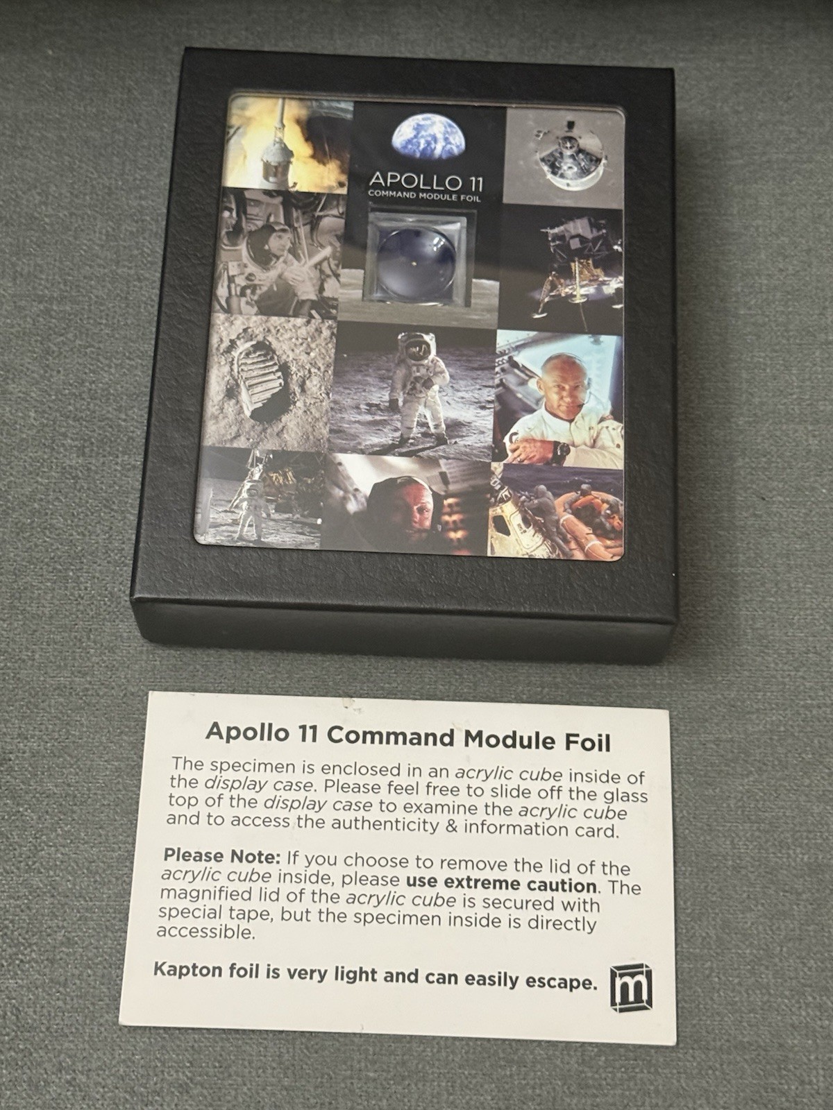 Apollo 11 Command Module Foil W/ Certificate of Authenticity Space NASA Universe
