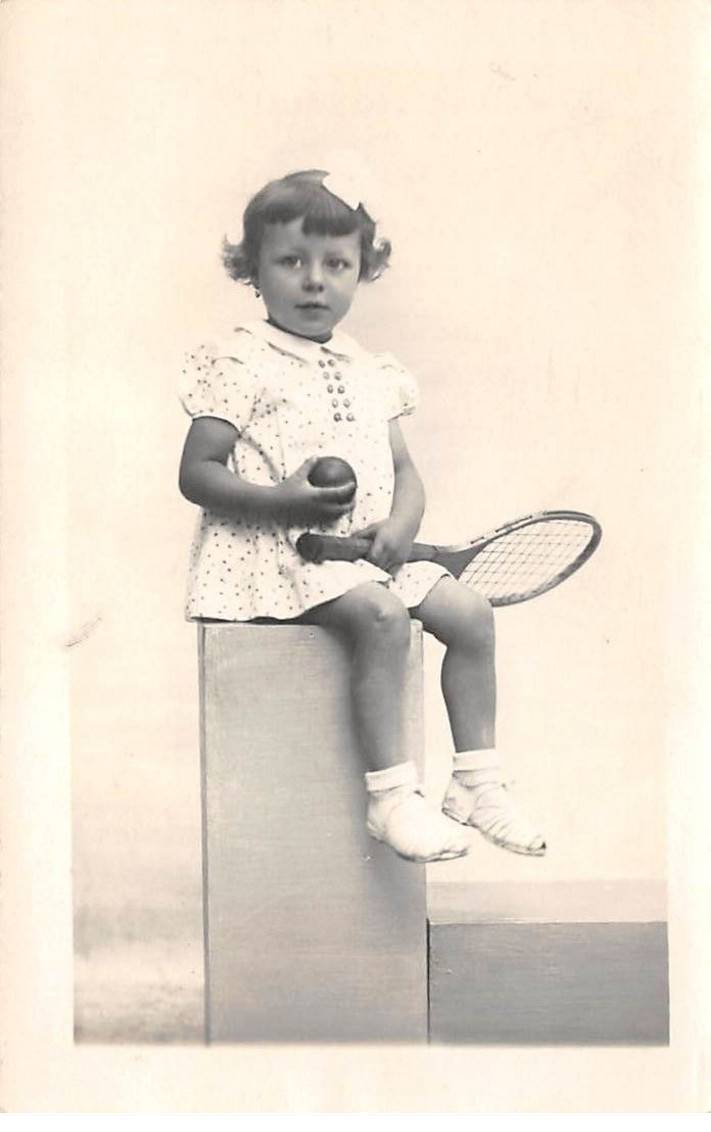 Sports - No. 80610 - Tennis - Girl With Tennis Racket And Ball