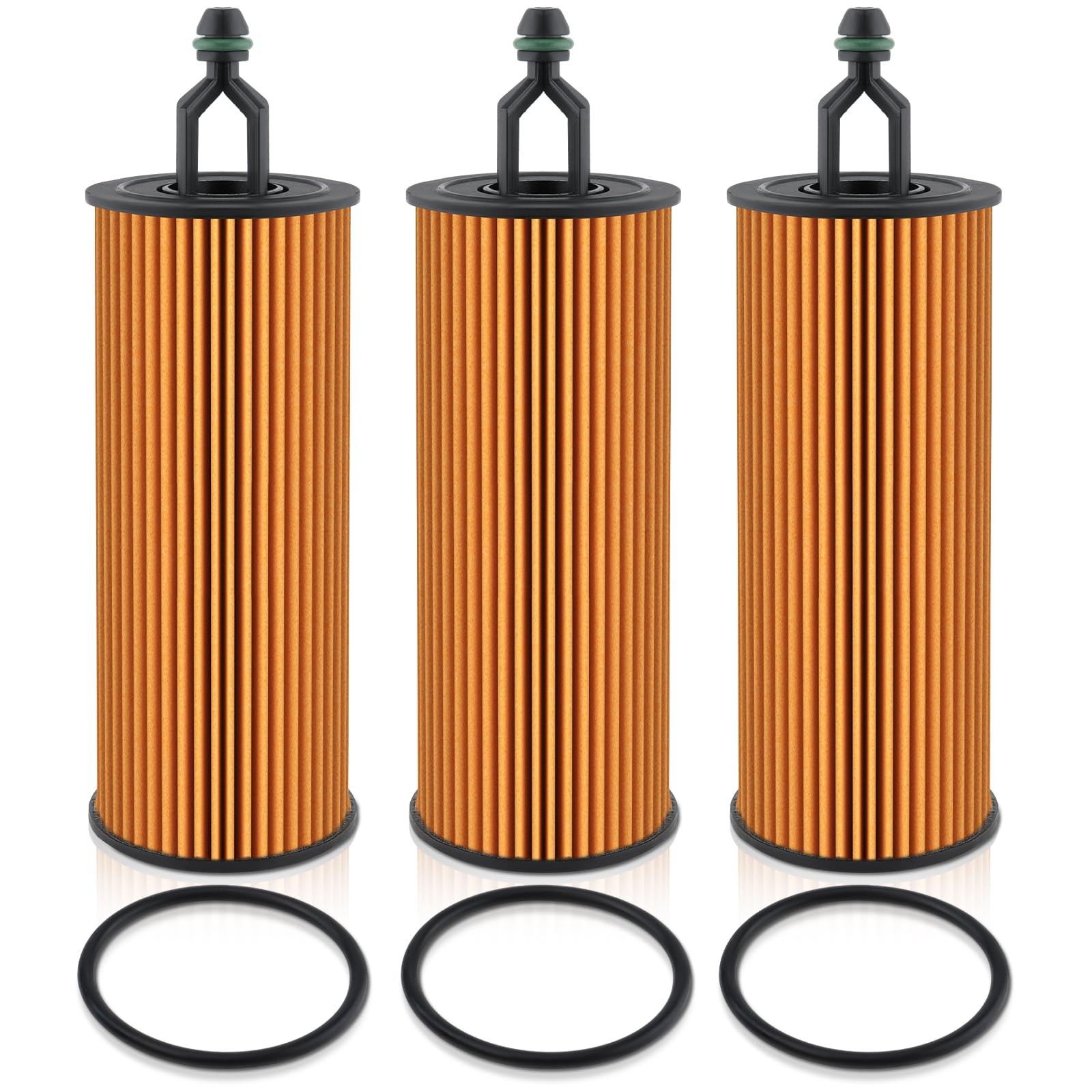 CARBBIA 3PCS 68191349AC Oil Filter Compatible with Jeep Grand Cherokee