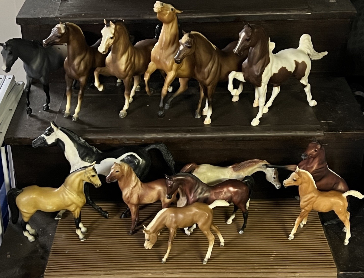 Lot of 14 Vintage Breyer Model Traditional Horses from the 1990\'s 80’s 70’s