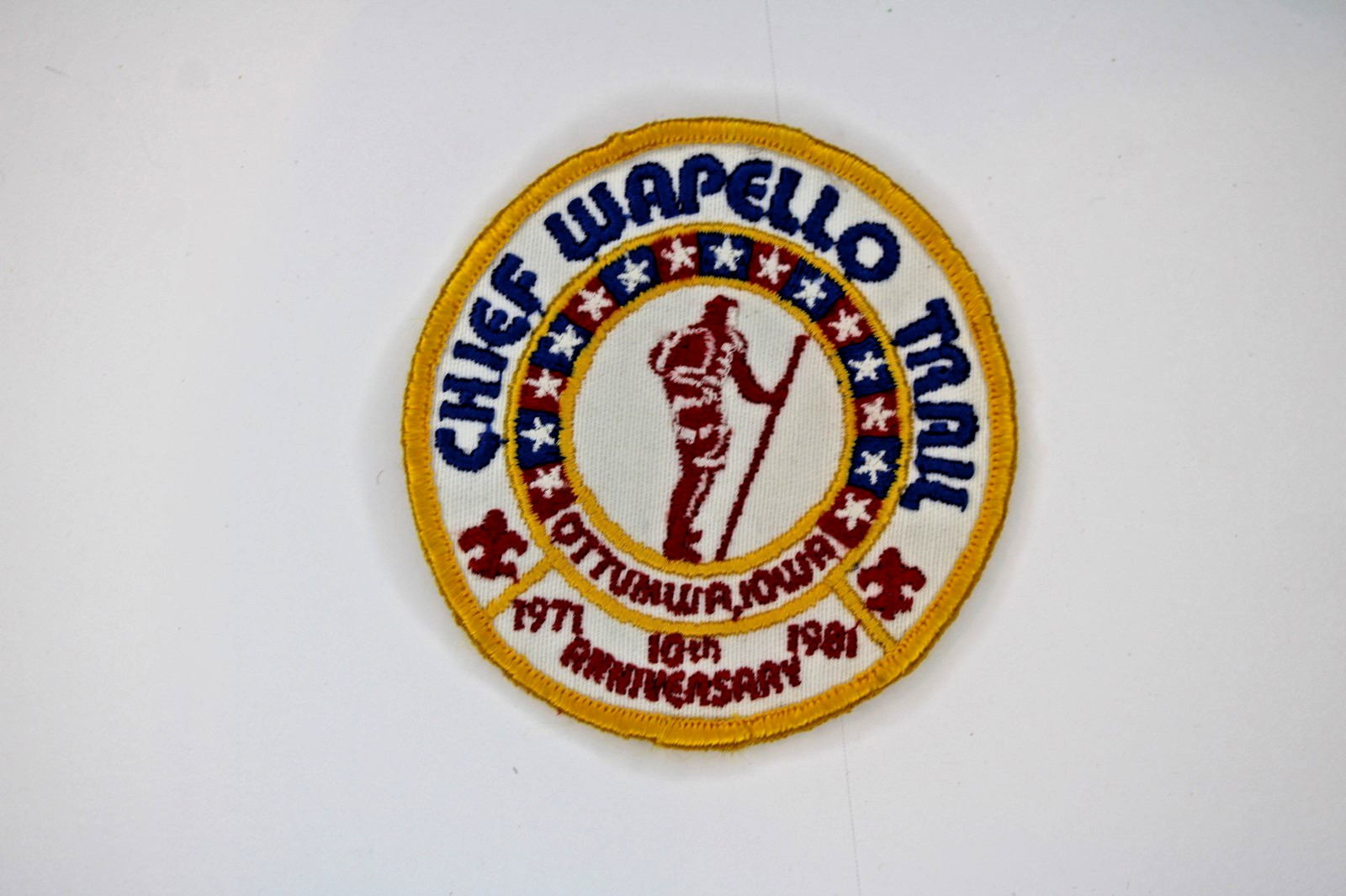 1981 Chief Wapello Trail 10th Anniversary Boy Scouts of America BSA Patch