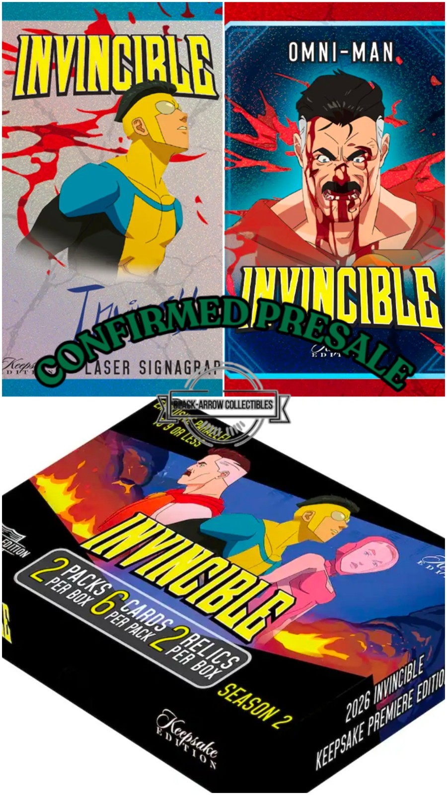 2026 Invincible Season 2 Keepsake Premiere Edition Breaker Box Best Buy PRESALE