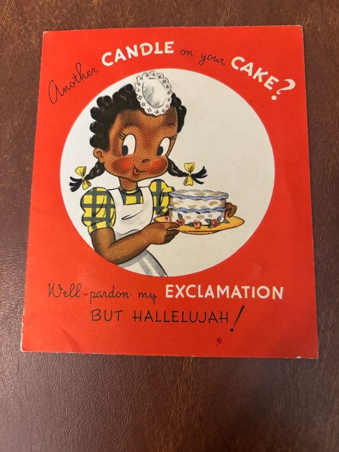 Vintage Birthday Greeting Card Cute Girl Plastic Raised Candle R&D Card