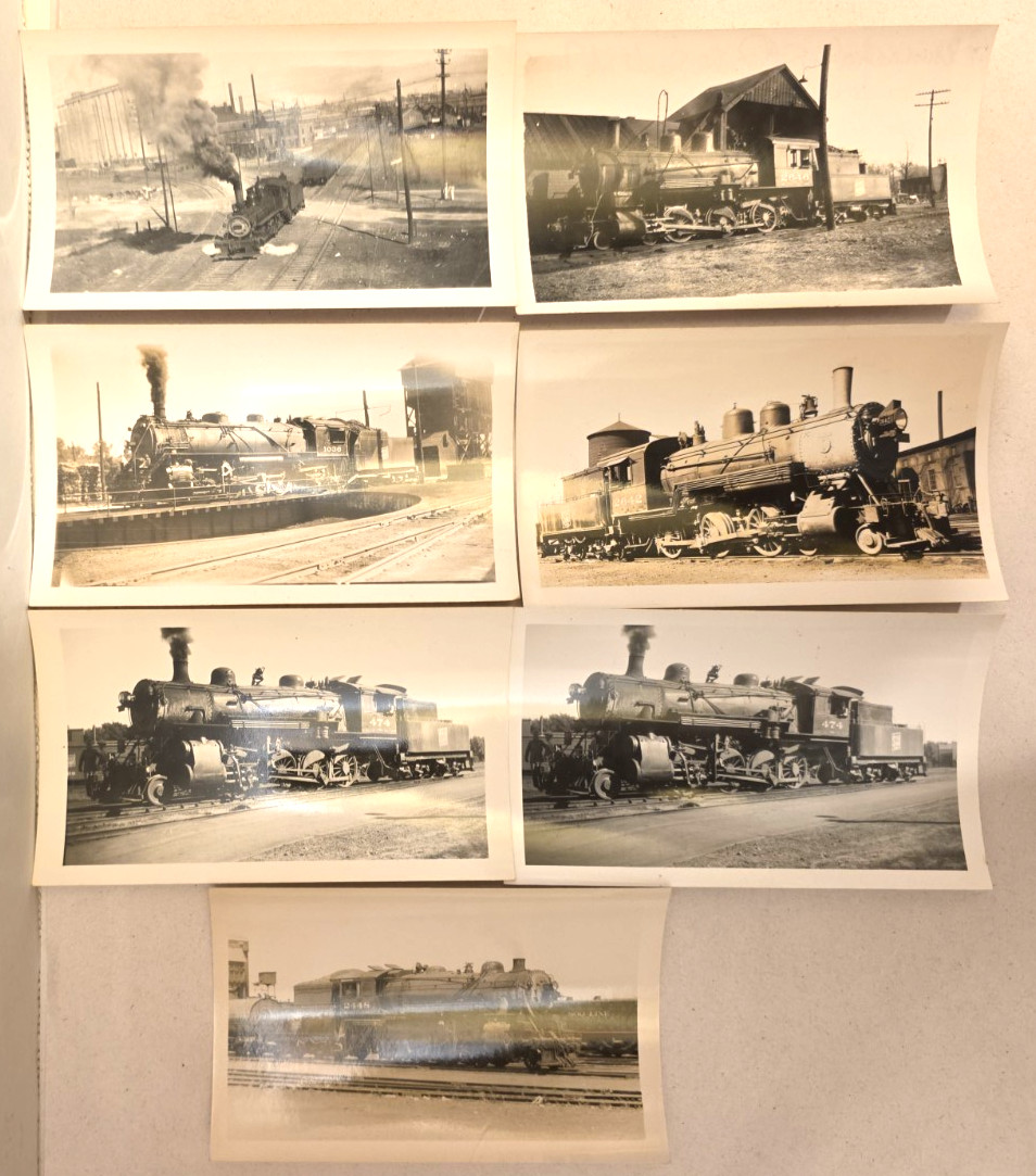 C. 1940s Minneapolis, St. Paul and Sault Ste. Marie RR Locomotive Photo Lot of 7