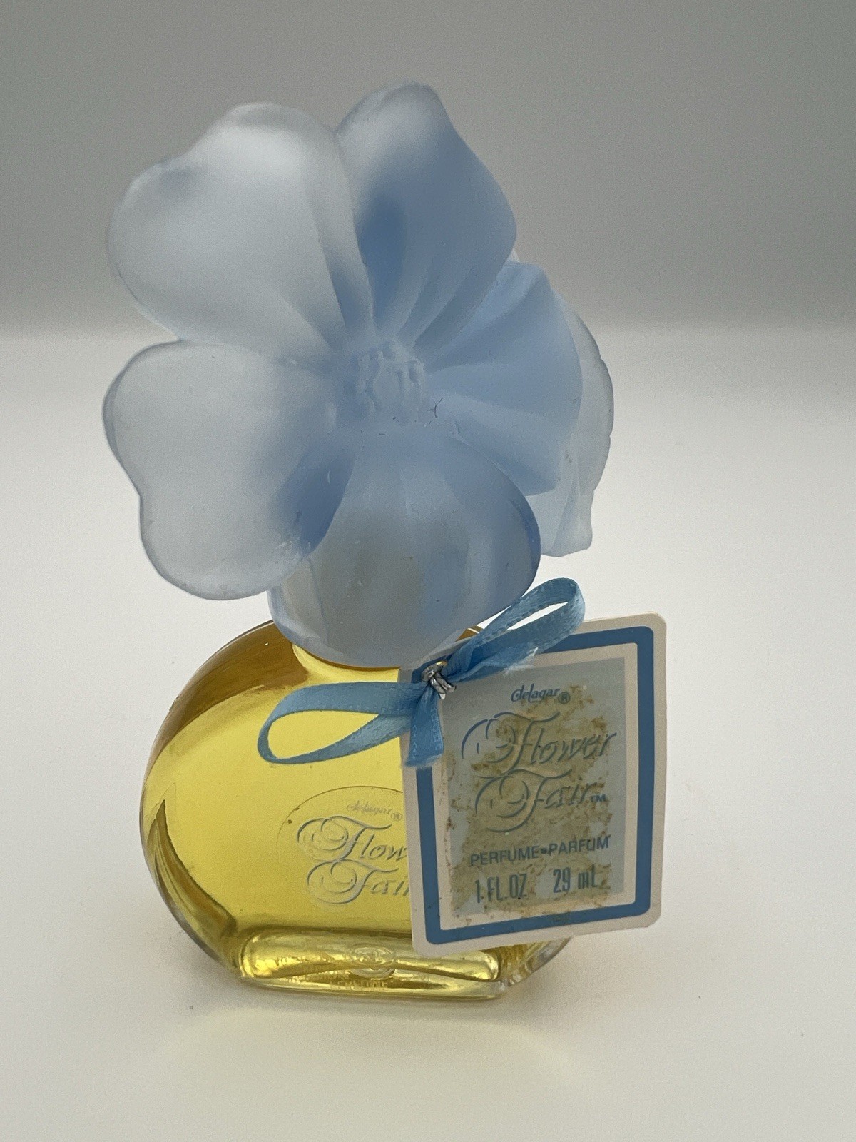Delagar Flower Flair Ladies Perfume 1.0 Oz New Vintage Collectible Flower Bottle