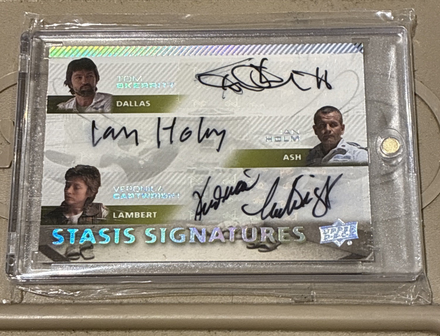 2017 UPPER DECK Alien Movie Triple AUTO 