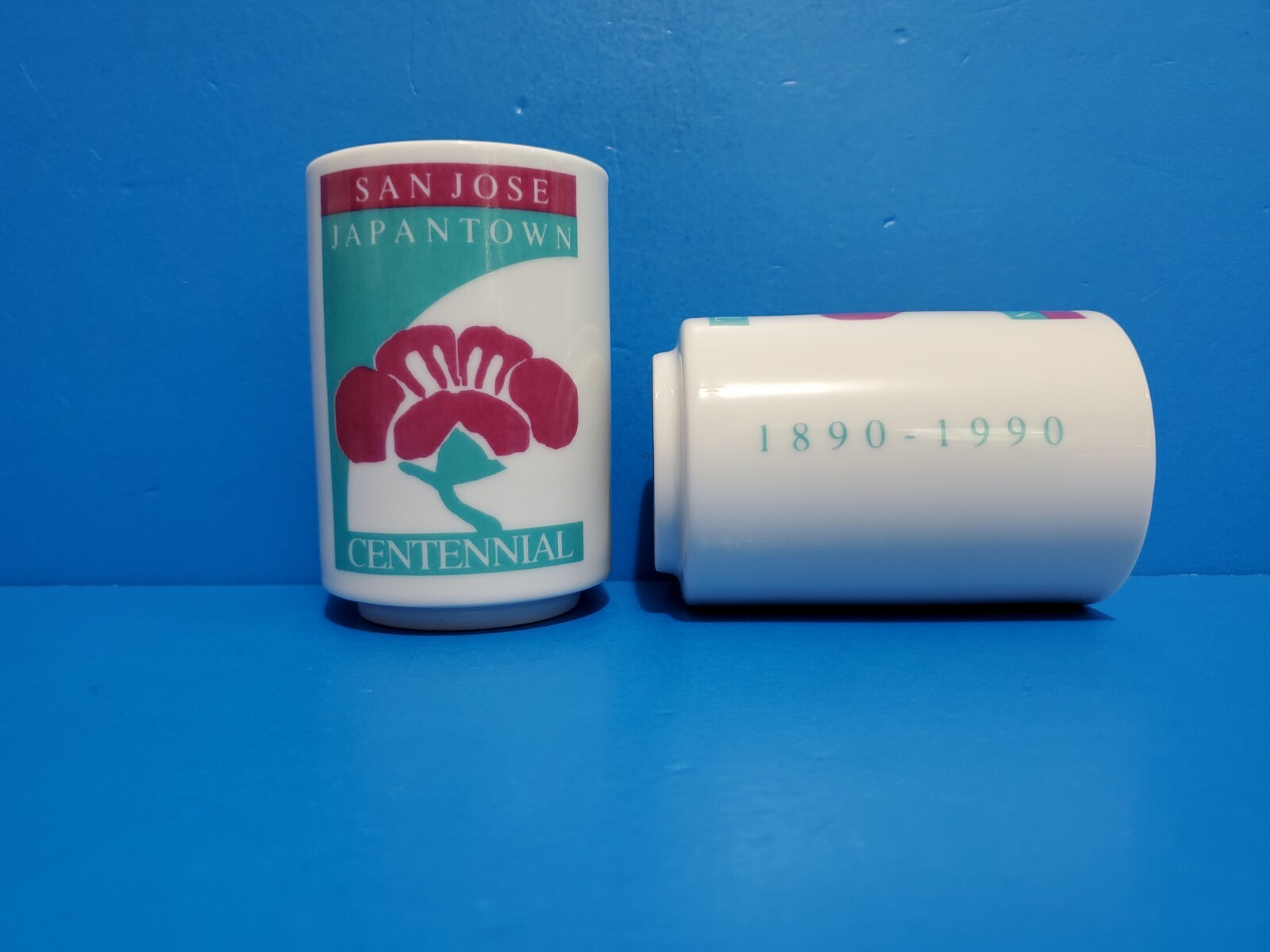 2 VTG San Jose Japantown Centennial 1890-1990 Cups JAPAN
