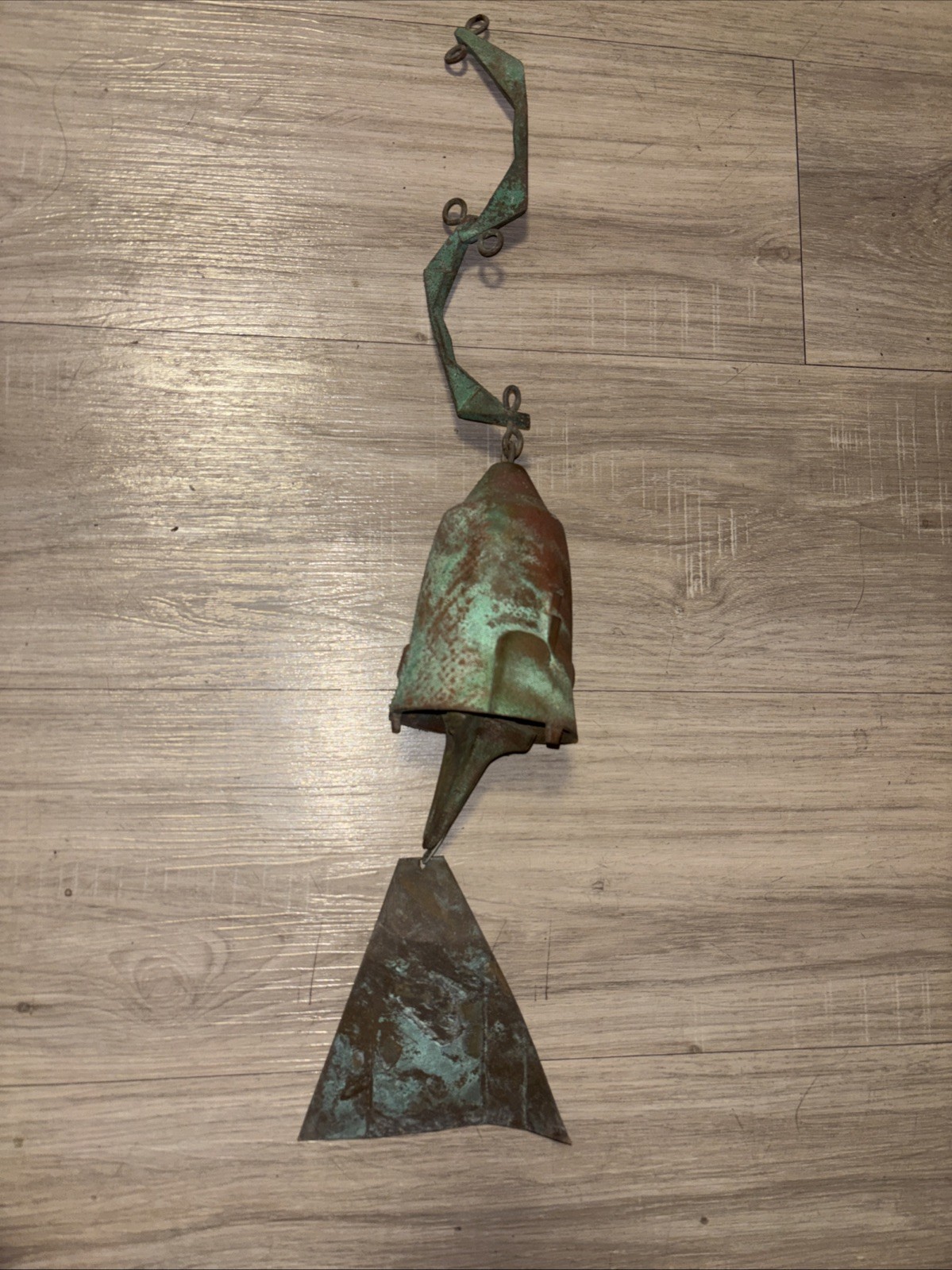 22” Paolo Soleri Cosanti Arcosanti Vintage Brutalist Cast Bronze Wind Bell Chime