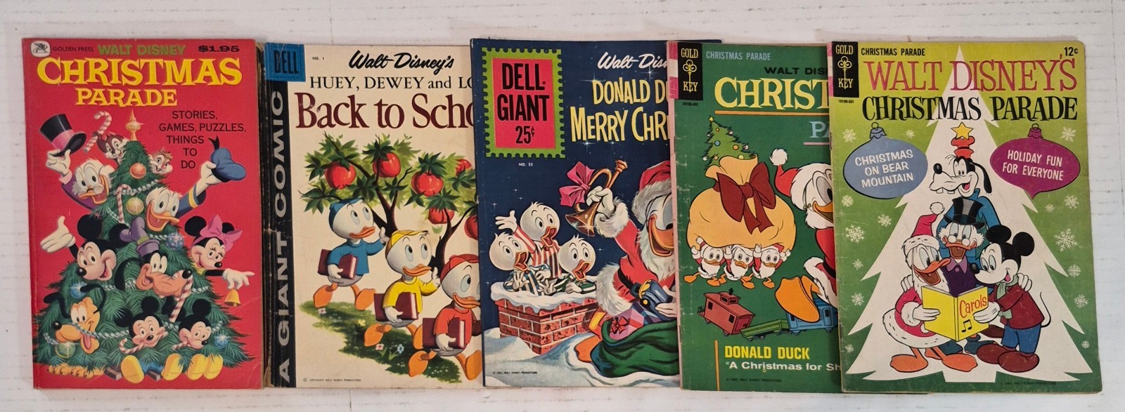 Walt Disney's Christmas Lot (5) #1-53* VG/FN Silver Age Dell 1960s Tony Strobl 