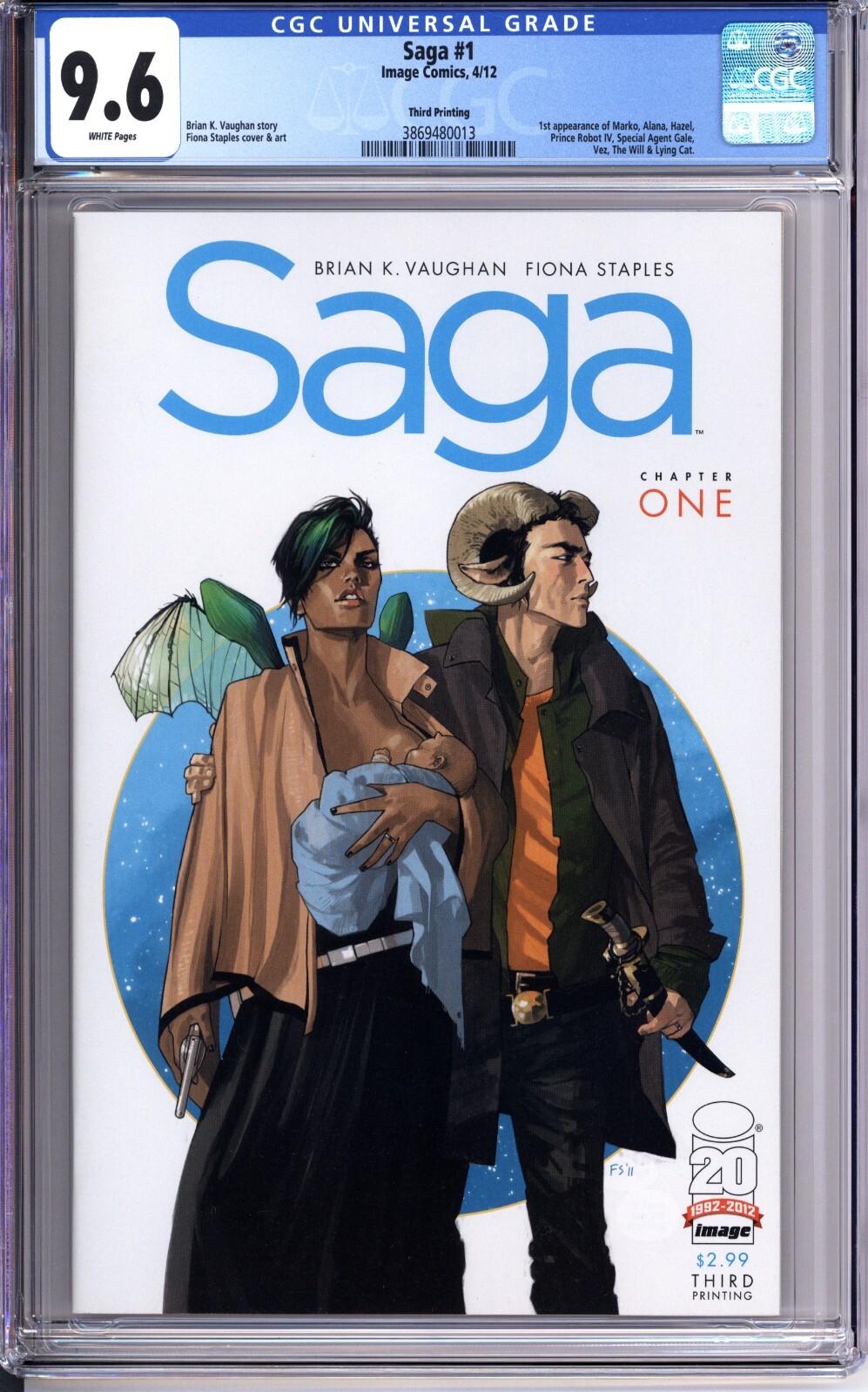 SAGA 1 3rd print CGC 9.6 NM white pages Vaughan Staples Image 3869480013