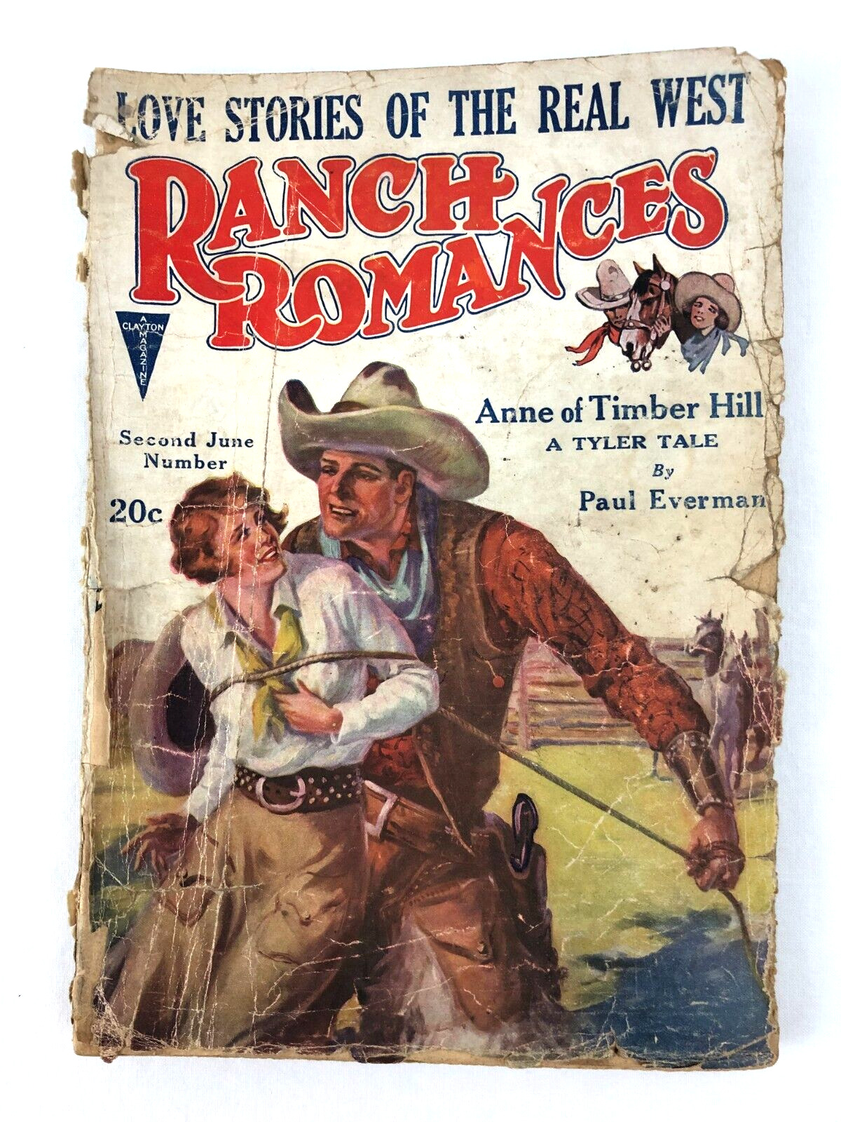 Ranch Romances Magazine, 1927,  June 27 Vol 11 #2, Pulp Fiction, Acceptable