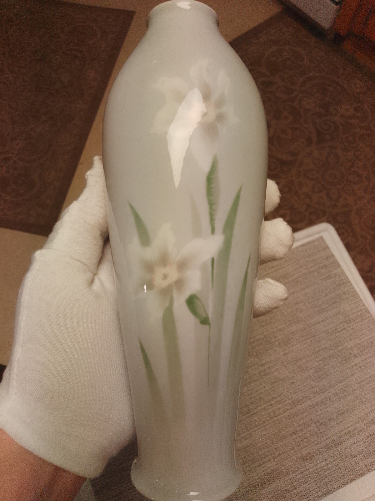 Antique Gebrüder Heubach Germany Porcelain Vase Bud Vase (Flowers/Floral) Antique Gebrüder Heubach Germany Porcelain Vase Bud Vase (Flowers/Floral)