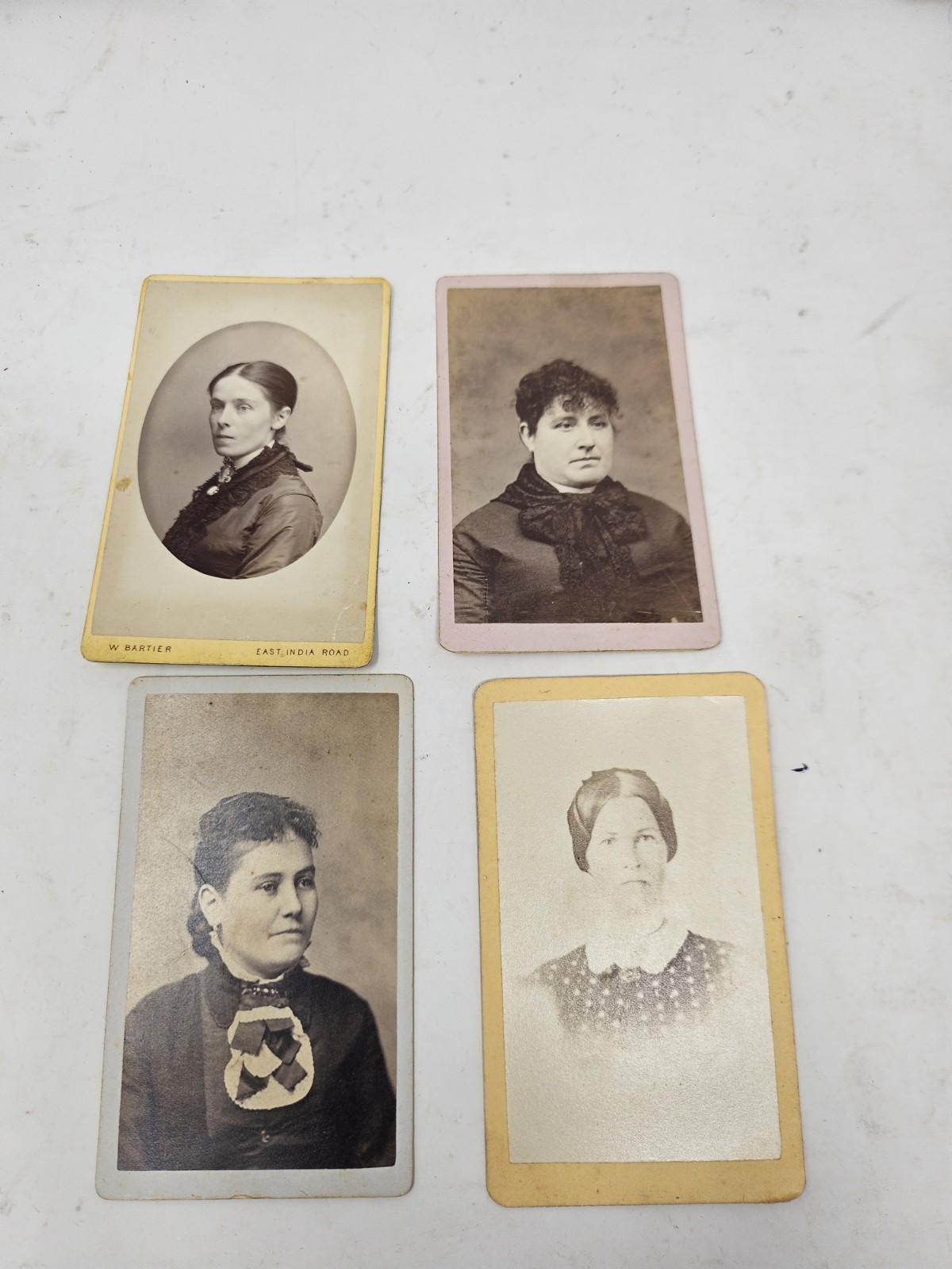 4 Antique 1800s   Women CDV Photo Cards – Original   Portrait Photography