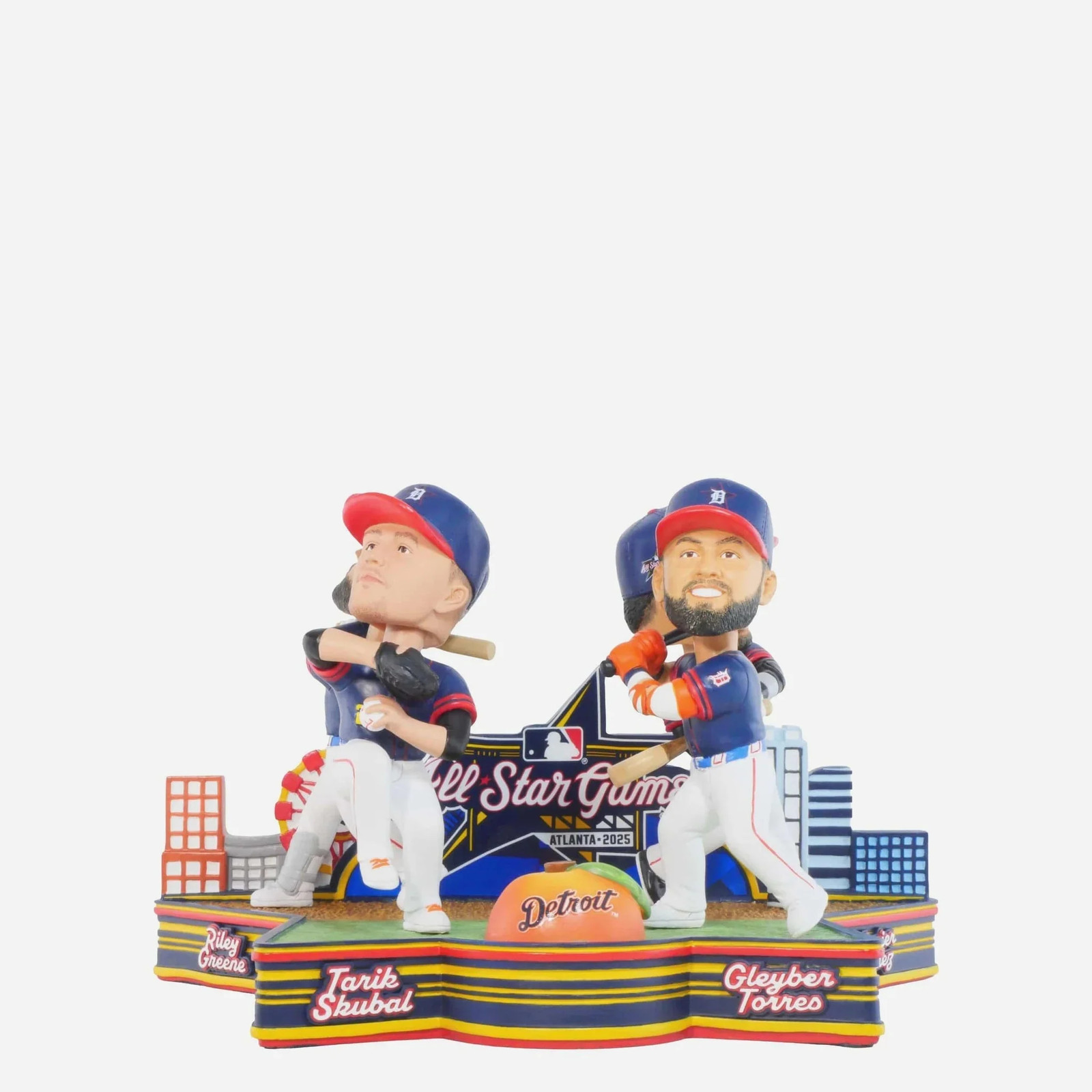 Detroit Tigers 2025 All-Star Mini Bobblehead Scene Skubal Baez Torres Greene