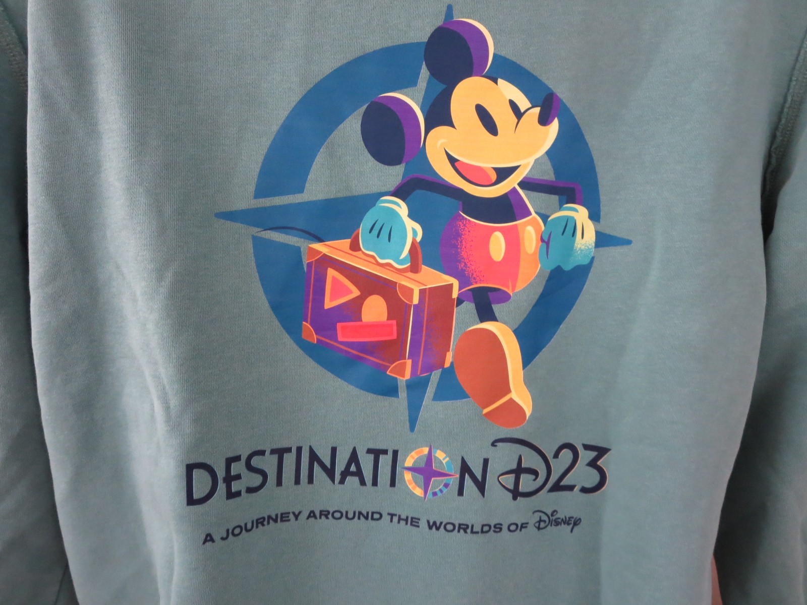 New Disney Destination D23 2025 Hoody Journey Around World Mickey 3/4 Zip Large
