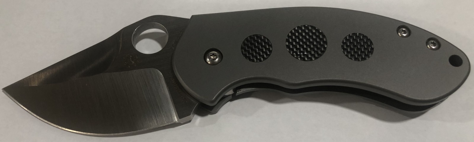 RARE Spyderco Burch Chubby Gray Titanium S30V C183TIP Discontinued