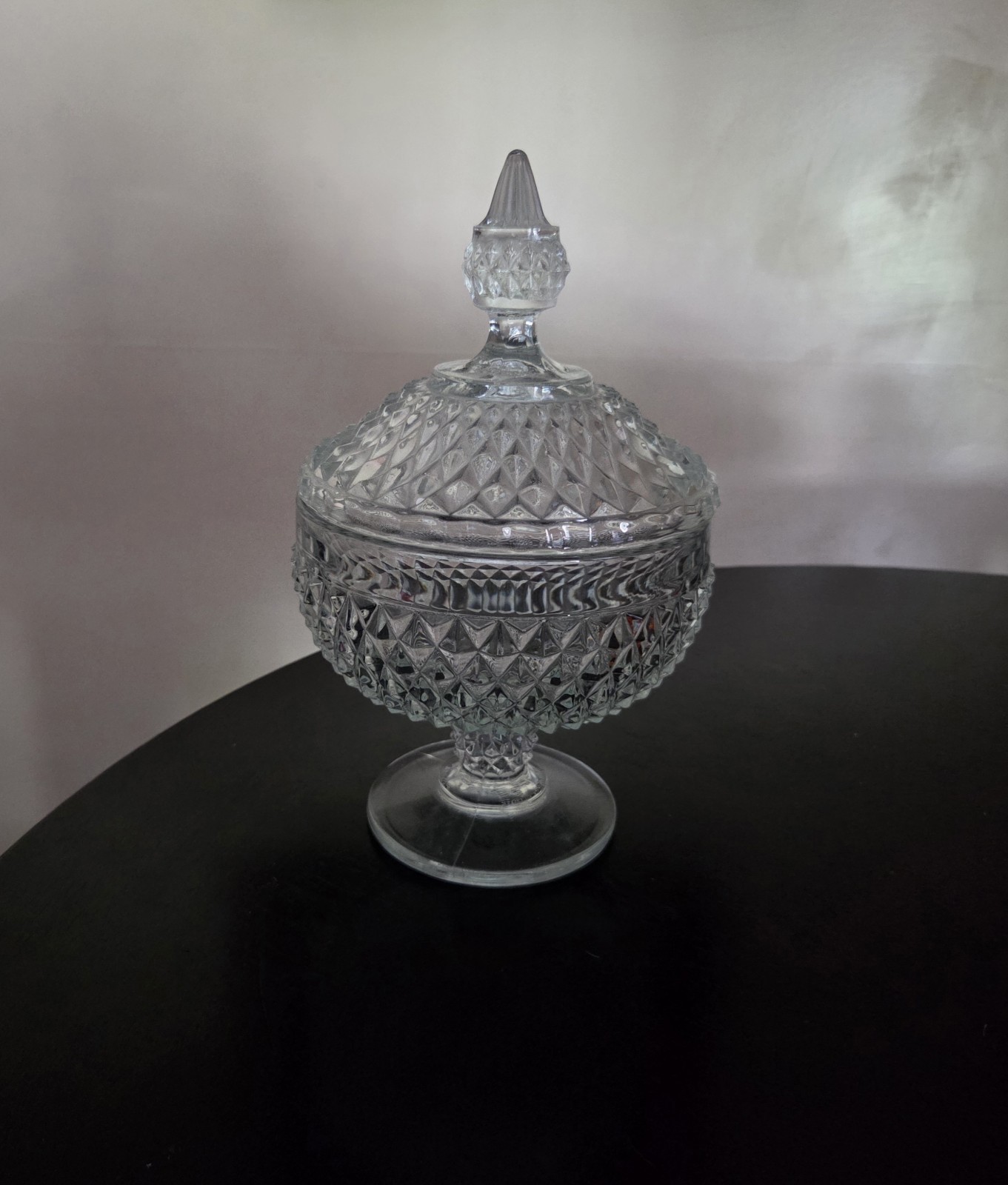 Beautiful Vintage Crystal Candy Dish By Home Interiors, Med Large Size
