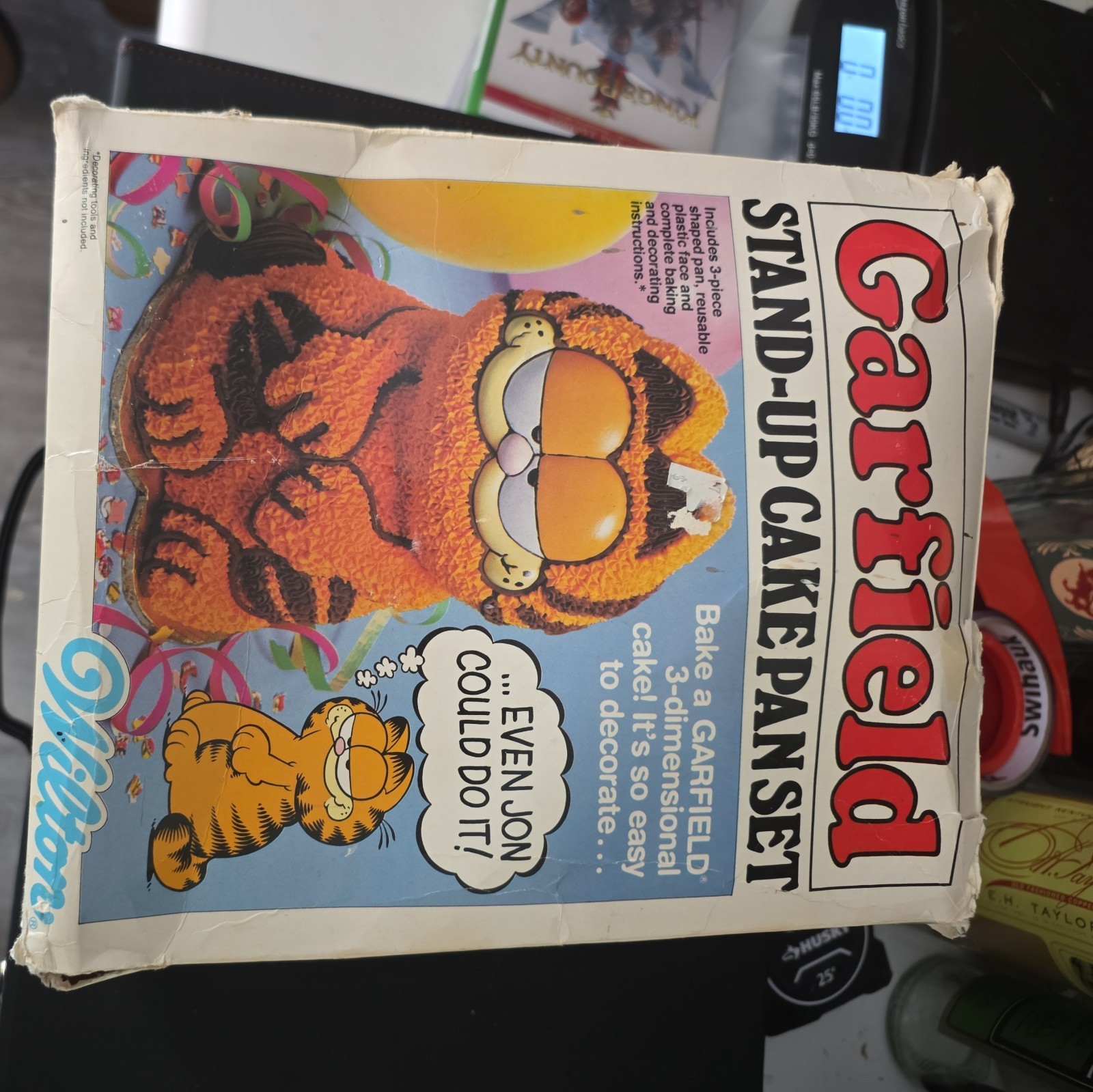 Vintage Wilton GARFIELD 3D Stand Up Cake Pan Set- Complete W/ Instructions & Box