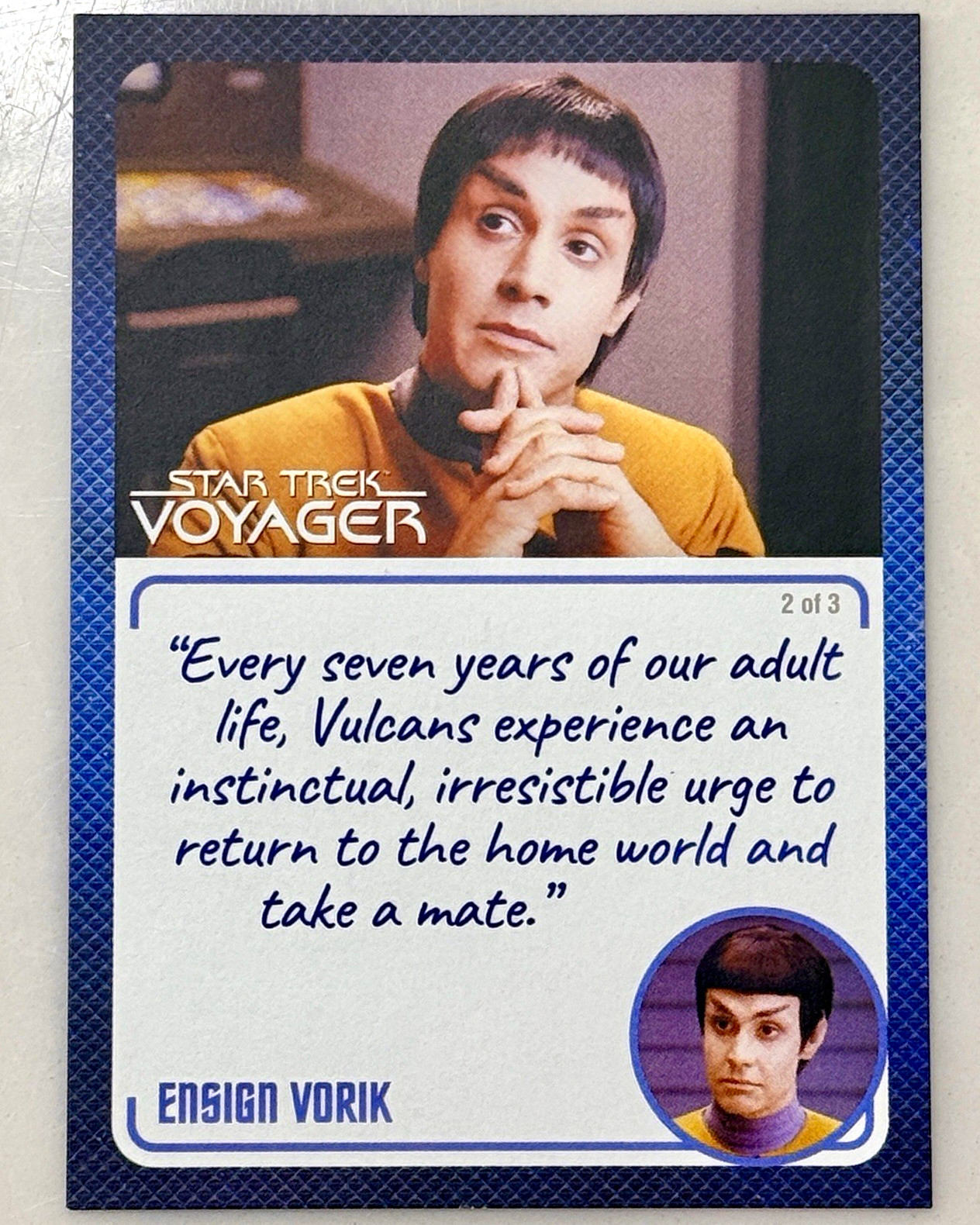Rittenhouse Star Trek Voyager 2026 Ensign Vorik Memorable Quote #14 Card