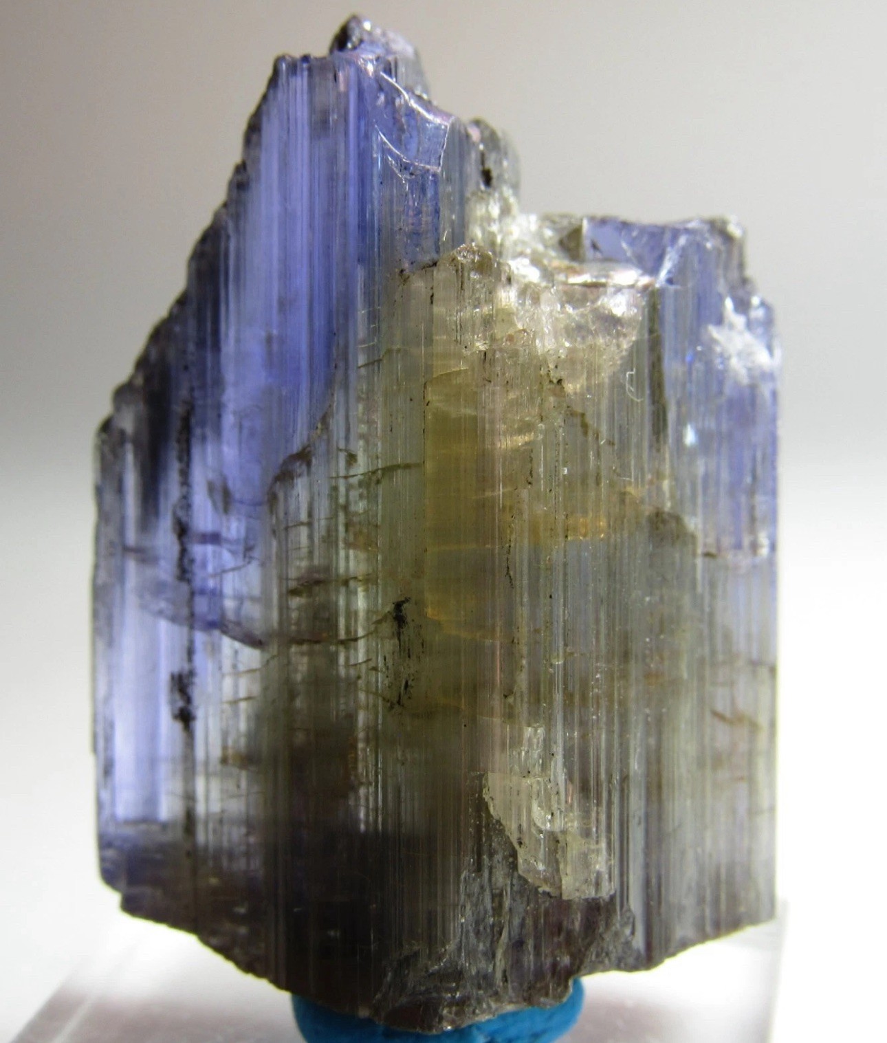 Stunning, robust, and unheated Tanzanian Tanzanite crystal weighing 16 grams