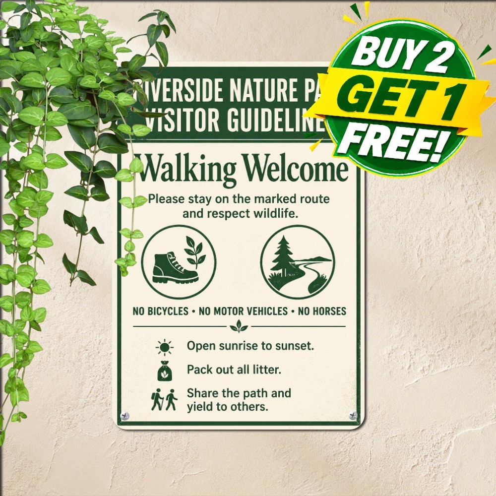 Appalachian Trail Hiking Mountain Forest Backpacking Art Metal Tin Sign 8x12