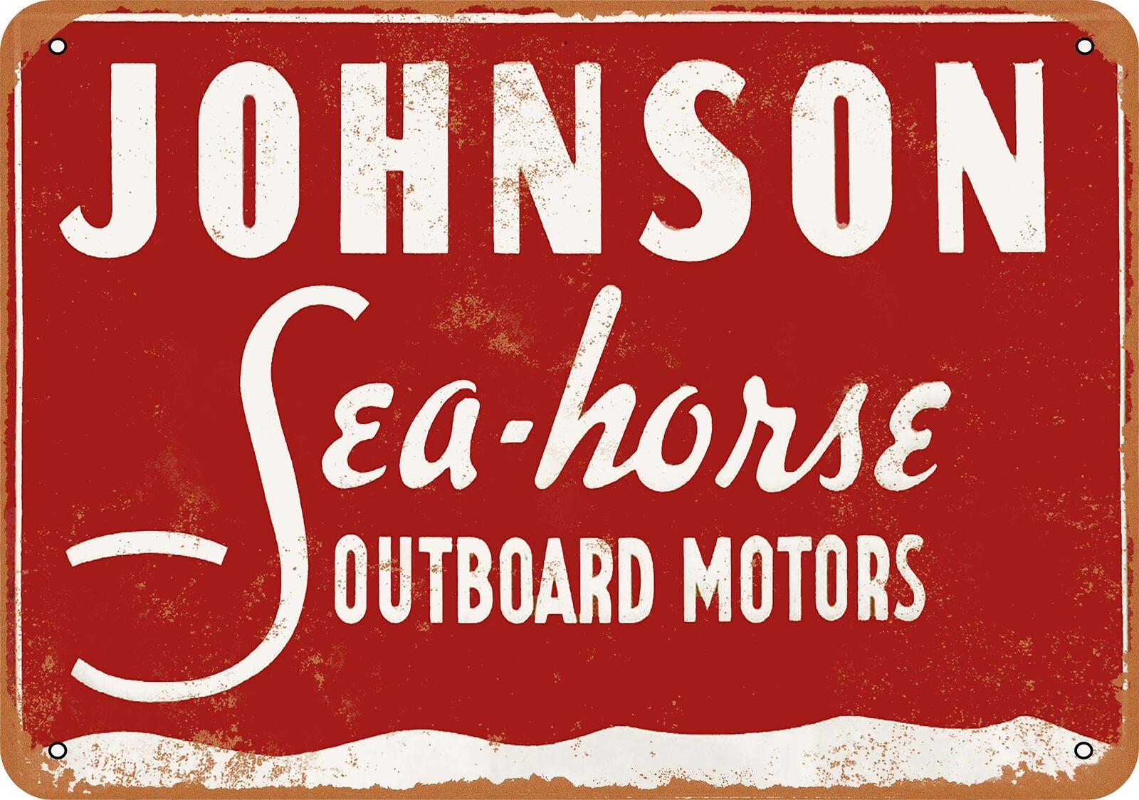 Metal Sign - 1958 Johnson Sea-Horse Outboard Motors -- Vintage Look