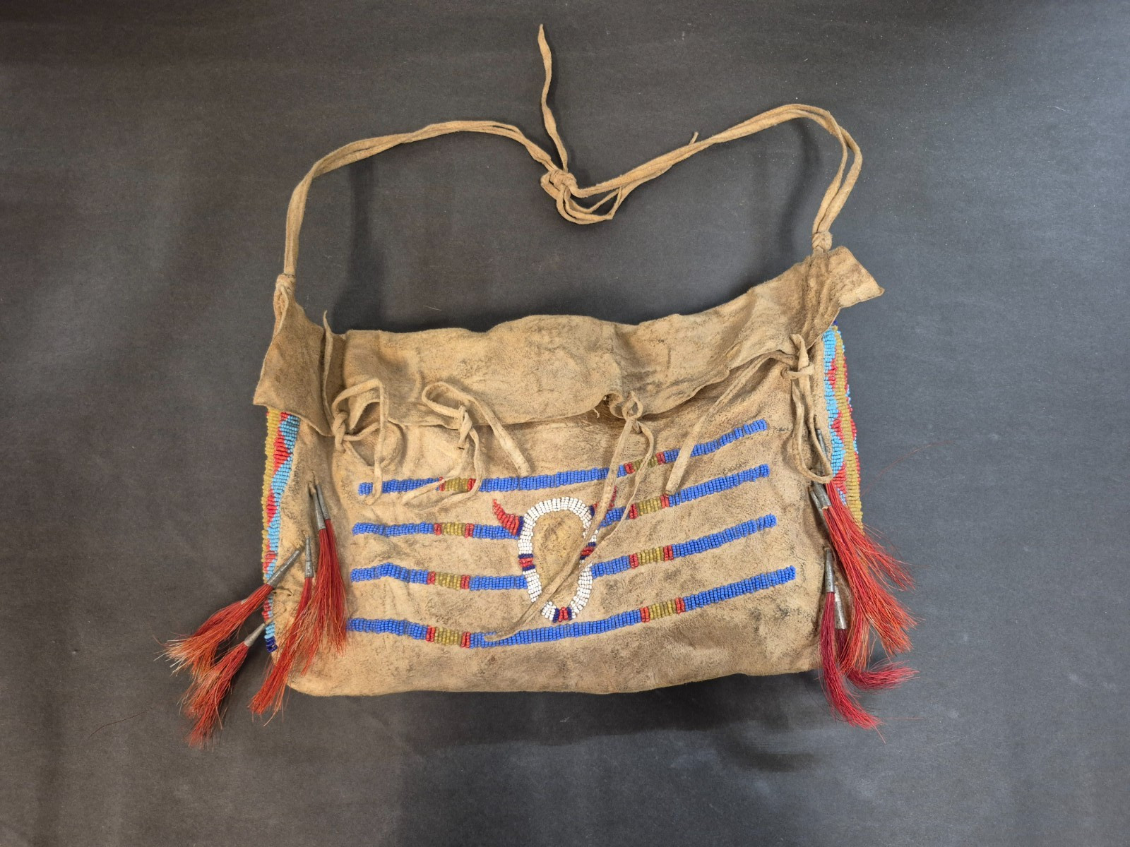 Vintage Sioux Beaded Teepee Bag c. 1890's