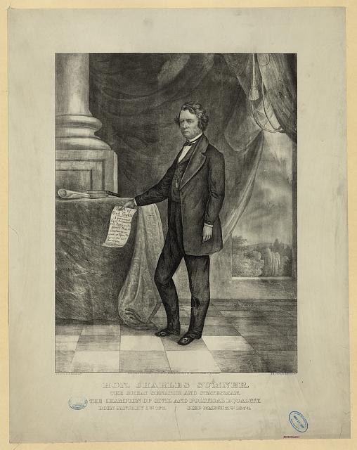 Photo:Charles Sumner c1874 American Senator Statesman Portrait Print