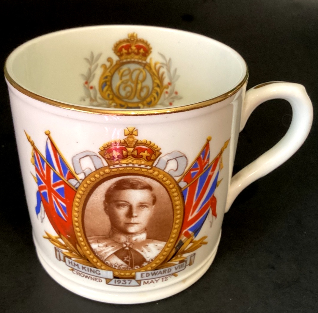 HAMMERSLEY & CO BONE CHINA KING EDWARDVIII CORONATION MUG ENGLAND VINTAGE