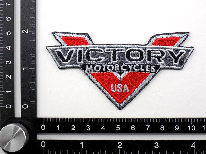 VICTORY MOTORCYCLES USA EMBROIDERED PATCH IRON/SEW ON ~3-7/8\'\' x 2\