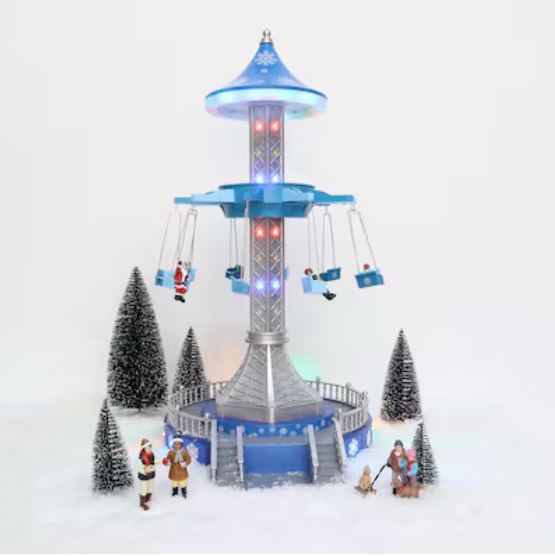 Carole Towne Amusement Park Ride Christmas Village Nolan's Winter Tempest 2025