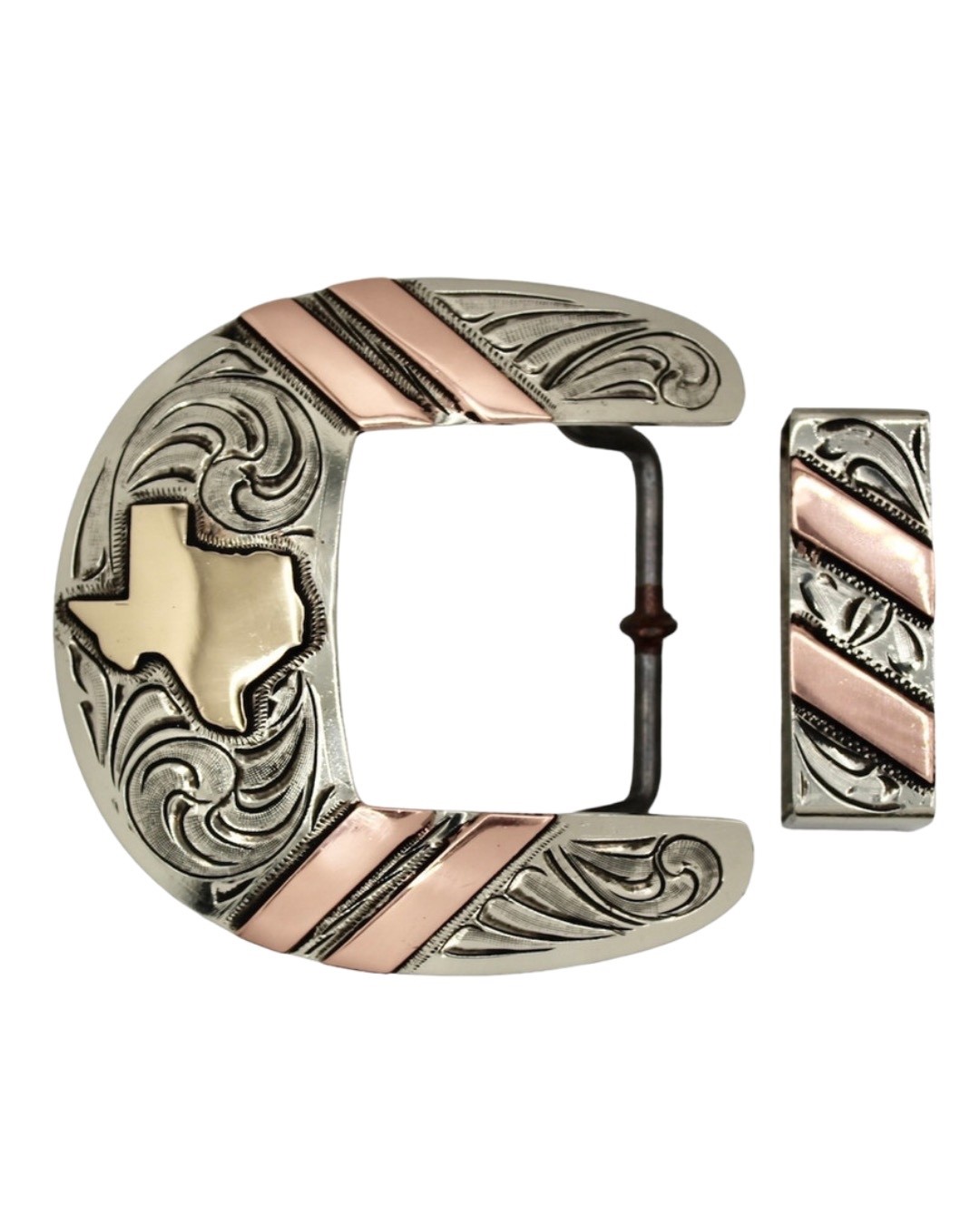 Western Ranger Belt Buckle- Texas Conroe 2 Piece Ranger Buckle
