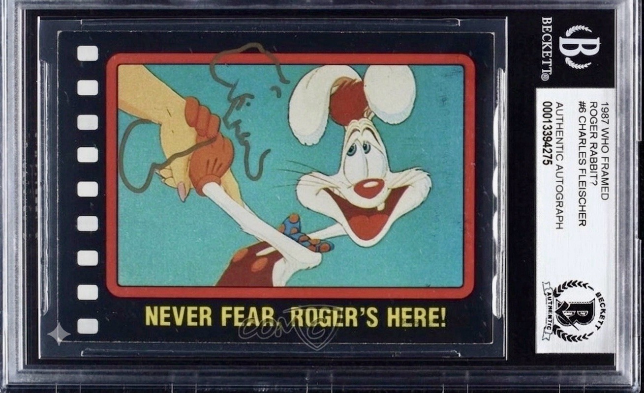 Charles Fleischer Signed 1988 Topps Who framed Roger Rabbit #6 BGS Autograph Charles Fleischer Signed 1988 Topps Who framed Roger Rabbit #6 BGS Autograph