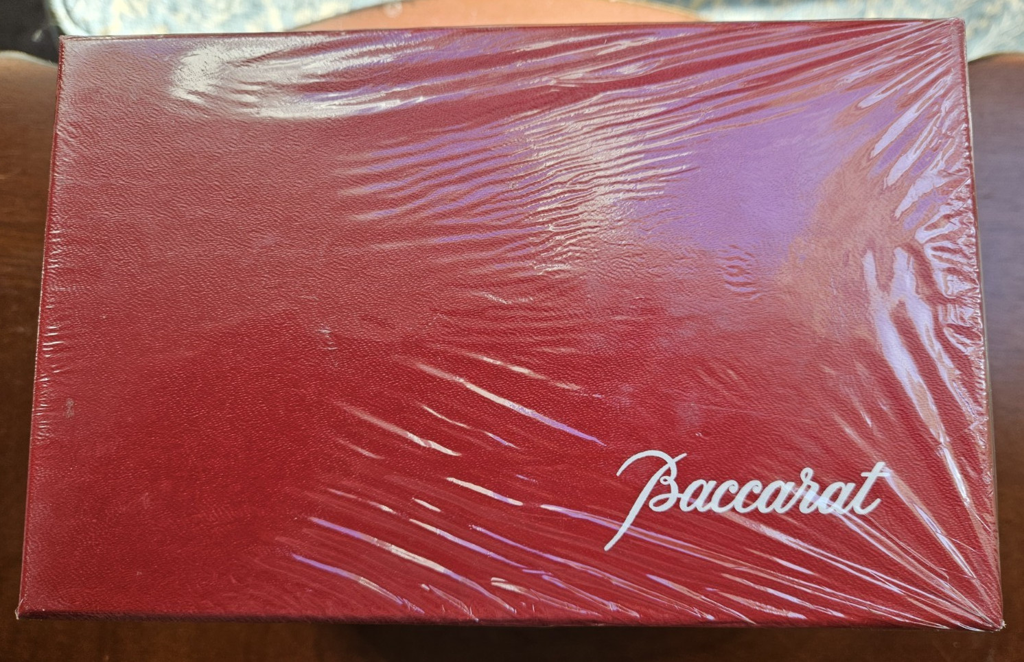 Vintage NEW Sealed in box BACCARAT France Red Swirl Tree Noel Sapin Foret Rubis
