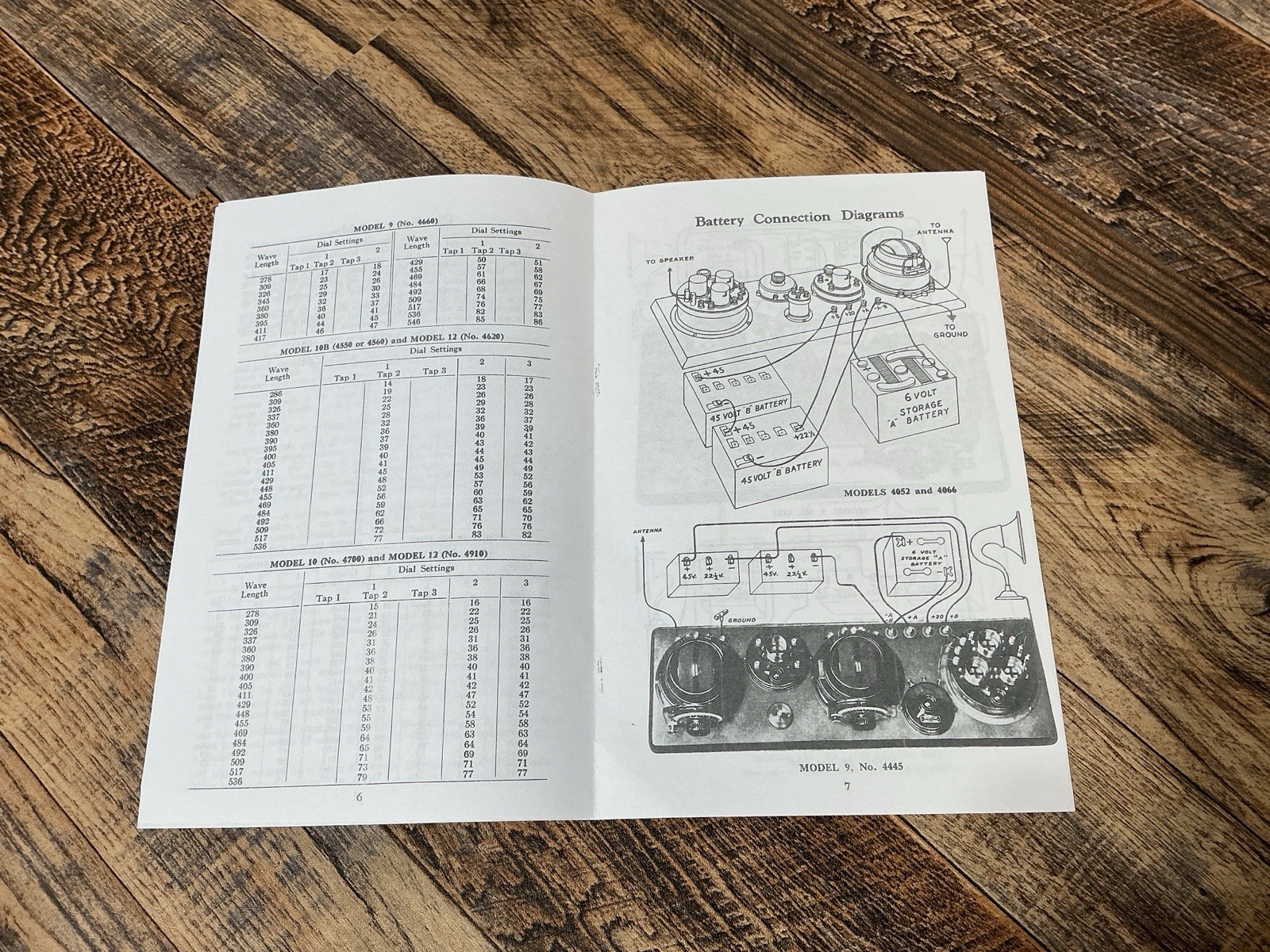 ATWATER KENT Breadboard Manual Tube Radio Receiving Sets 5, 9, 9A, 10, 10A, 10B