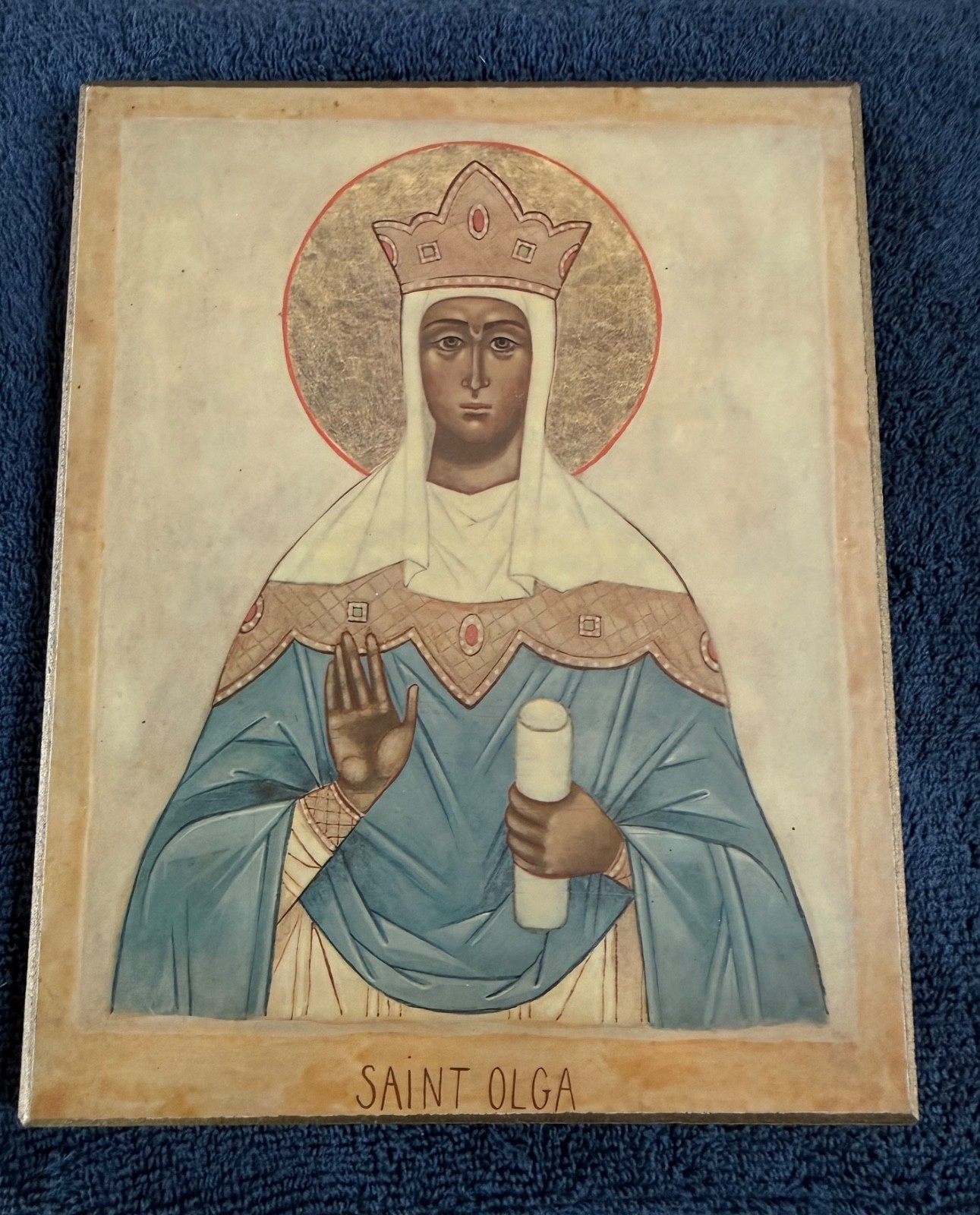 Vintage Russian Orthodox Icon Saint Olga of Kyiv