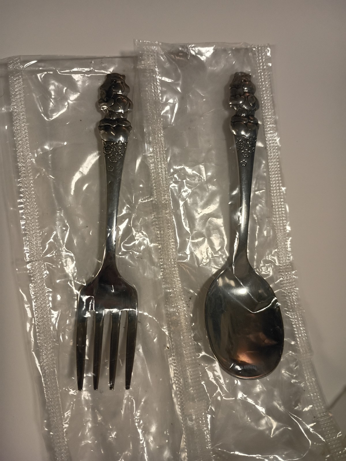vintage 1984 care bears Baby silverware  set