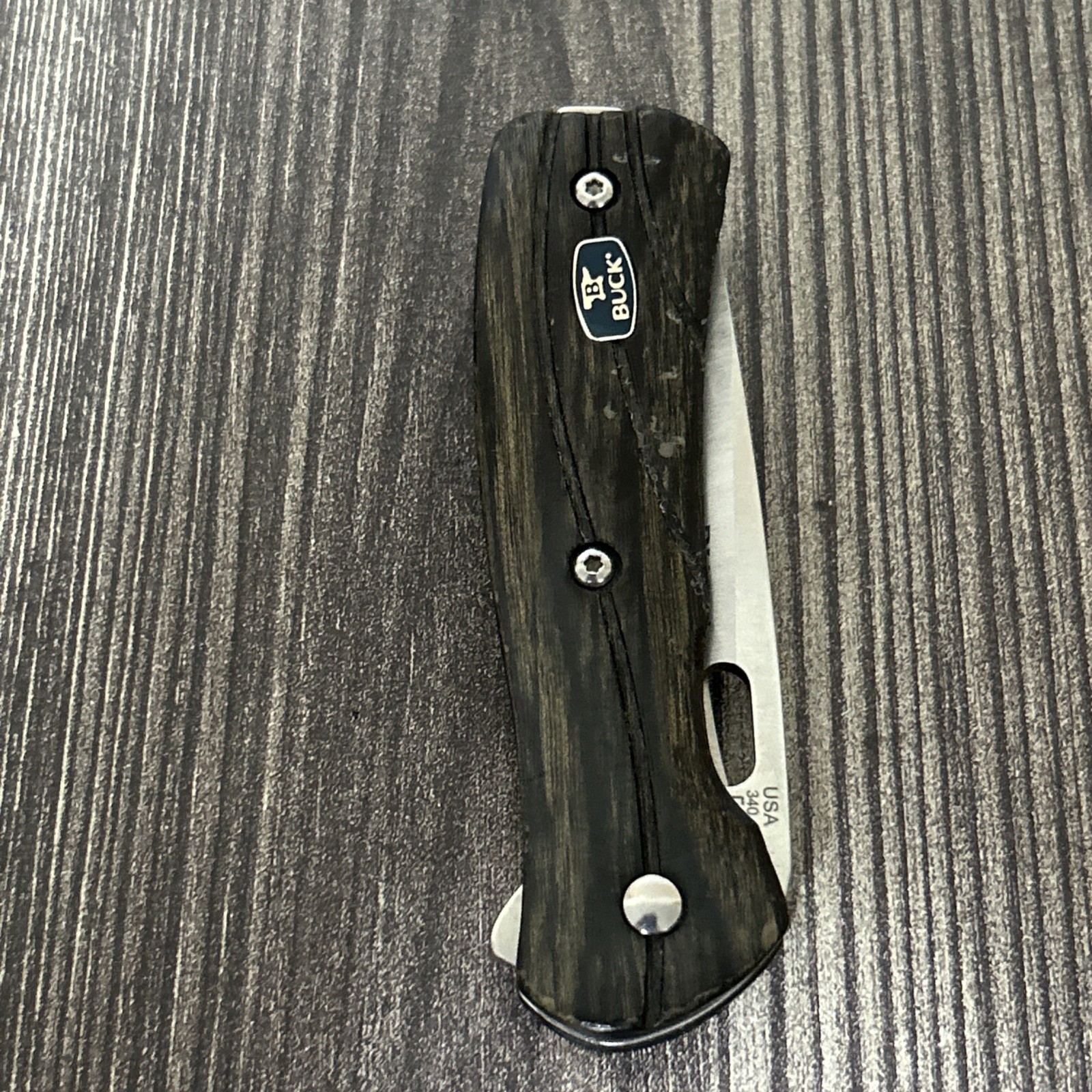 Used Buck 340 Folding Knife Liner lock Made In USA 