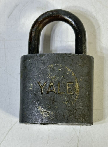 Vintage Yale Padlock Solid Steel Lock Collectible