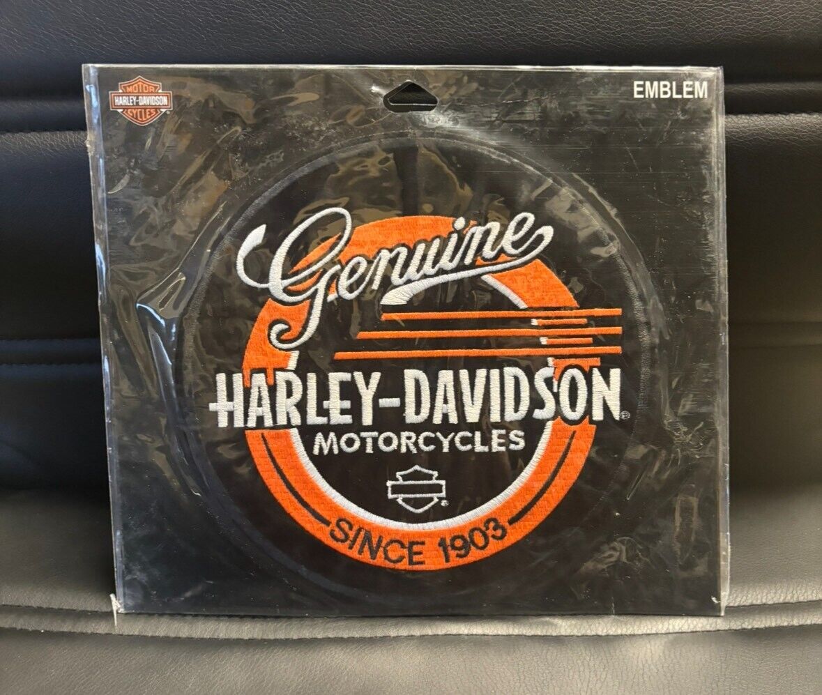 HARLEY DAVIDSON SINCE 1903 ROUND SEW ON PATCH LARGE 8 INCH