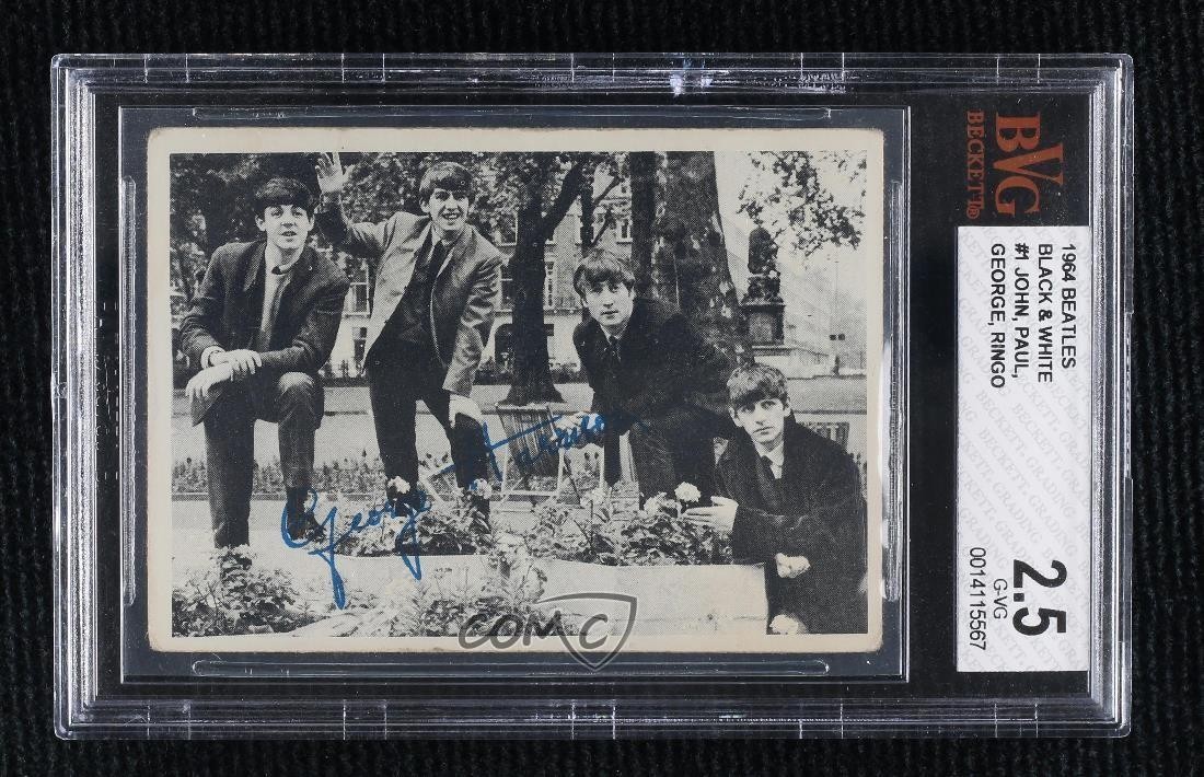 1964 Topps 1st Series Green Back The Beatles George Harrison #1 BVG 2.5 ne4