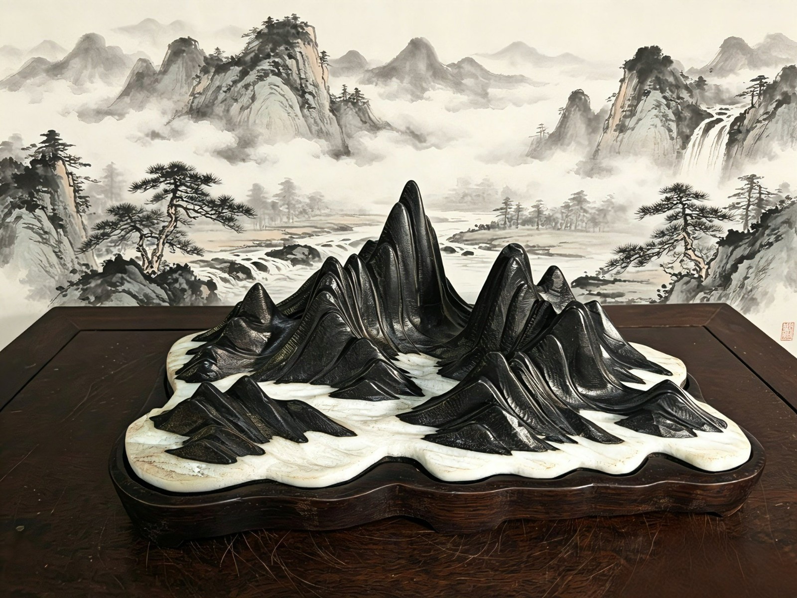 #1126.beautiful chinese Suiseki Bonsai Lingbi Scholar Stone-mountain- art stone